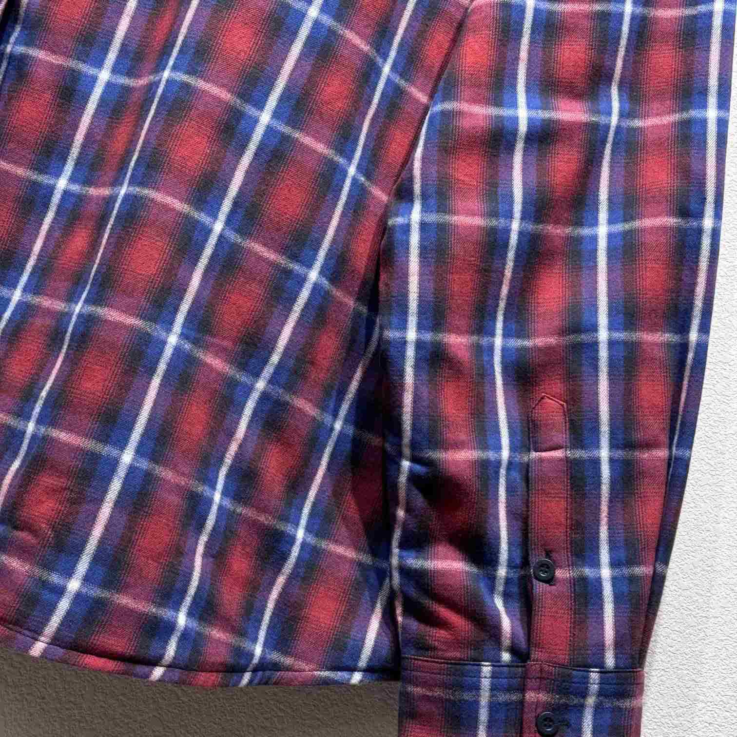 Balenciaga Lined Shirt In Red And Blue - DopestKickz