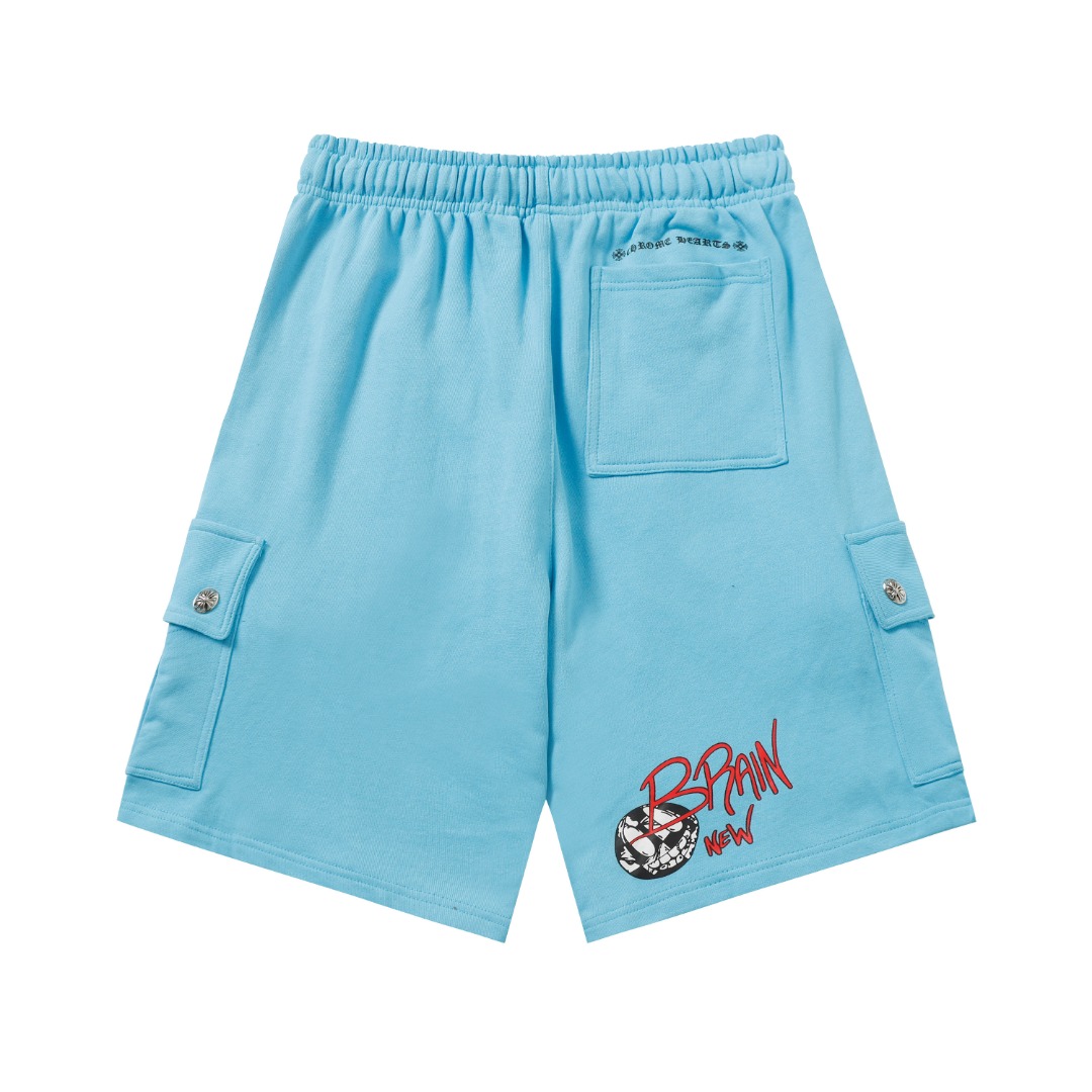Chrome Hearts Brain New Cargo Sweatshorts - DopestKickz