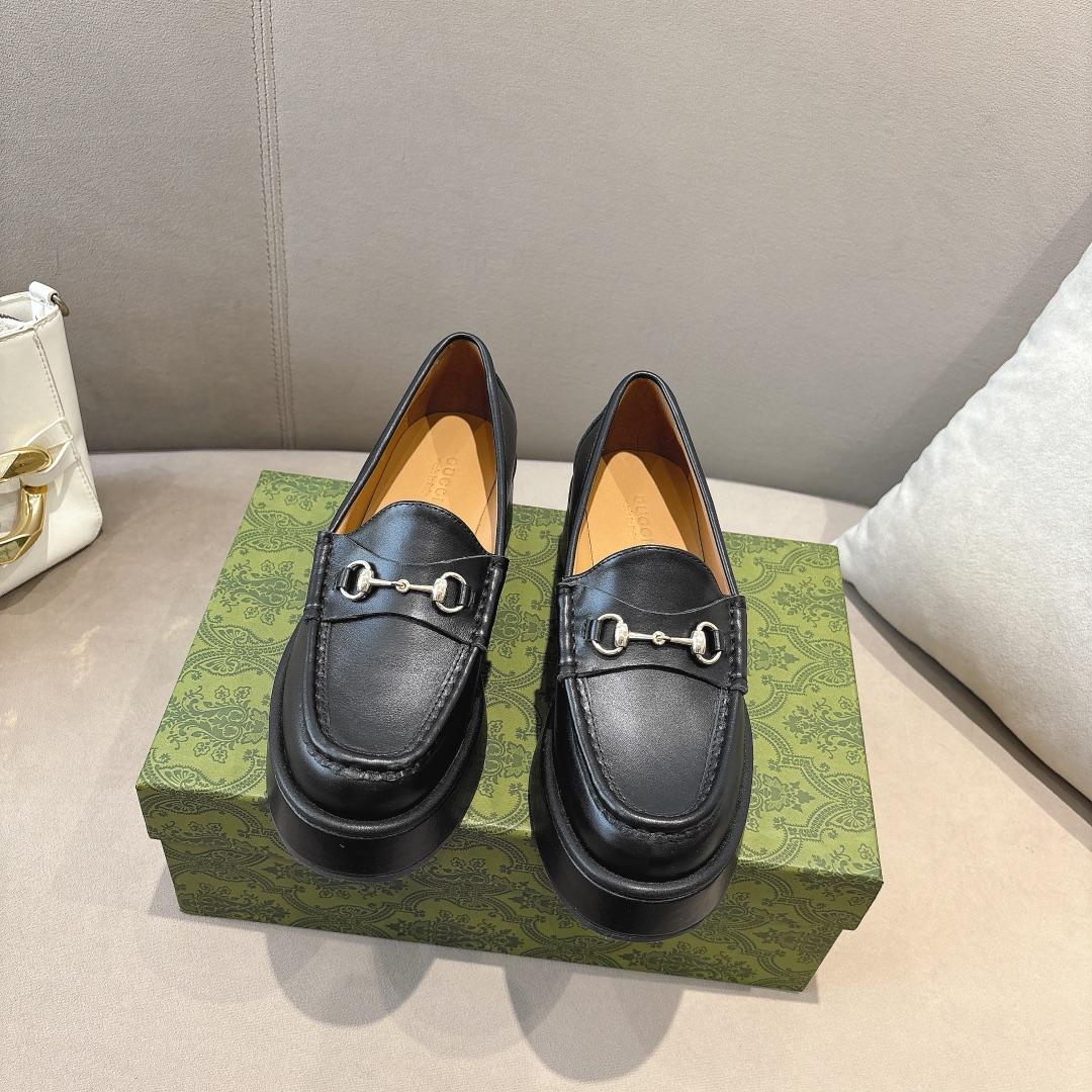 Gucci Women's Horsebit Wedge Loafer - DopestKickz