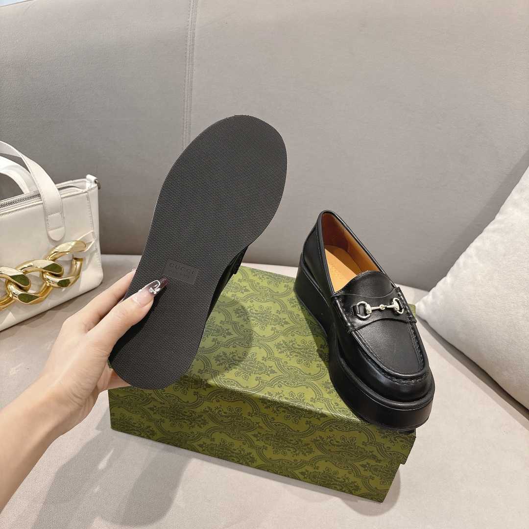 Gucci Women's Horsebit Wedge Loafer - DopestKickz