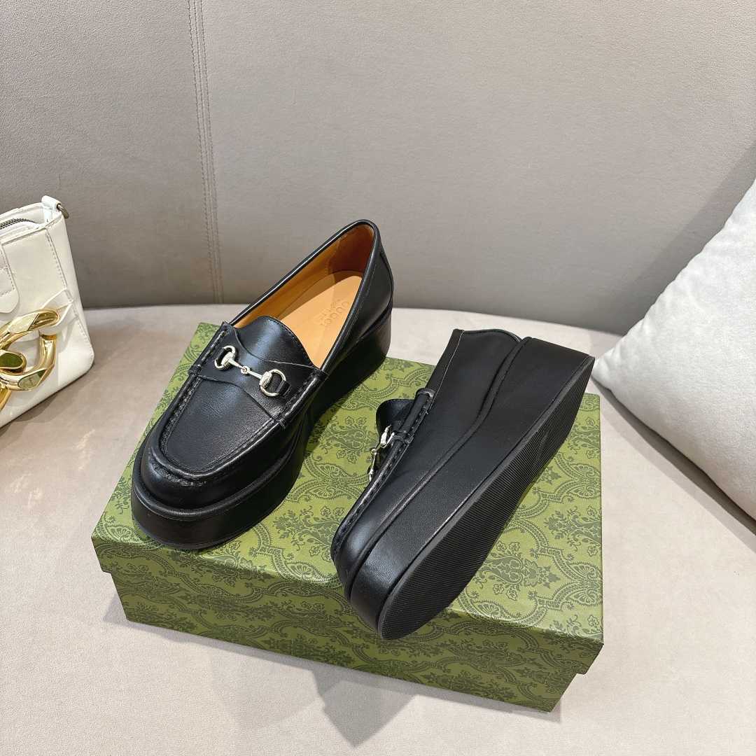 Gucci Women's Horsebit Wedge Loafer - DopestKickz