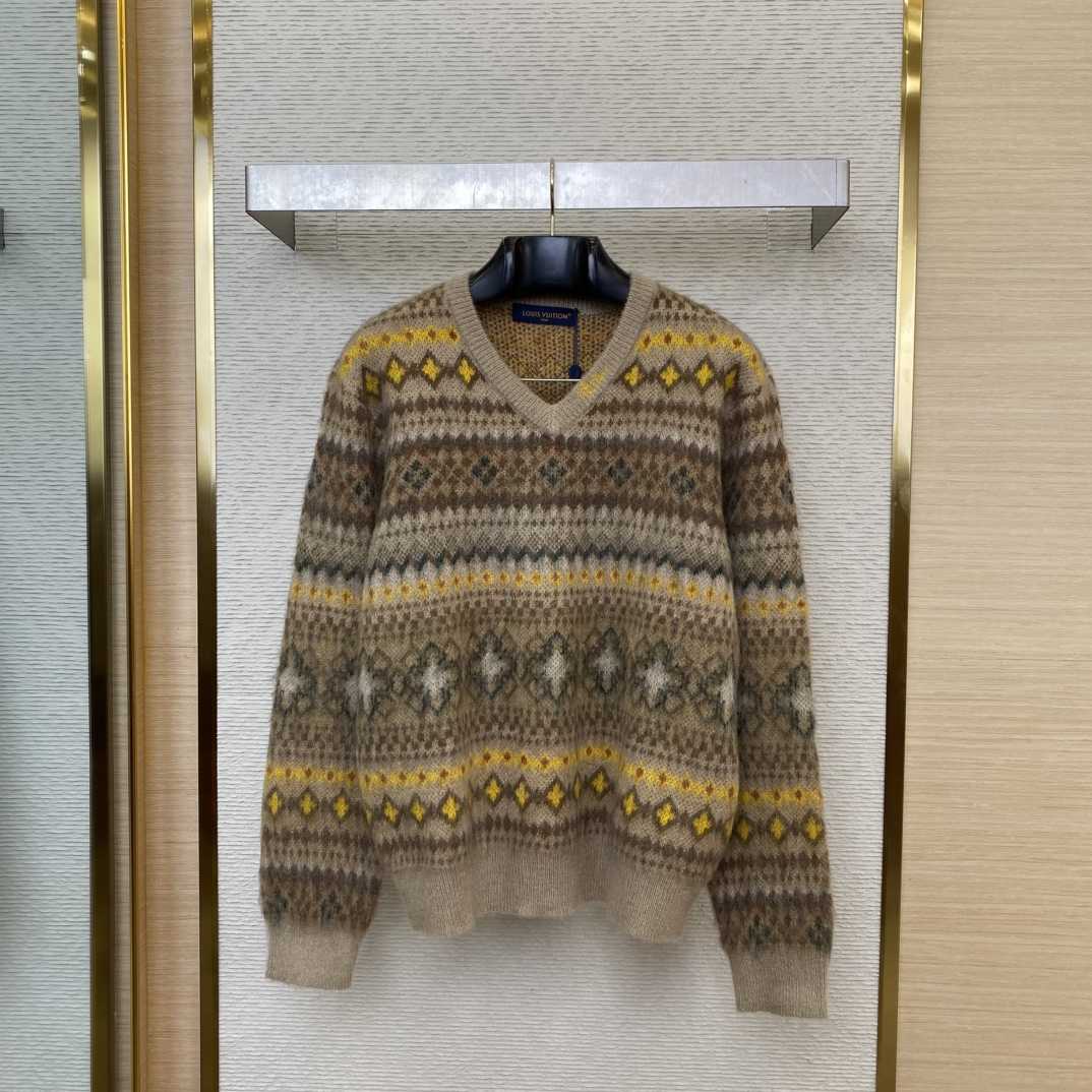 Louis Vuitton Mohair Blend Fair Isle Pullover - DopestKickz