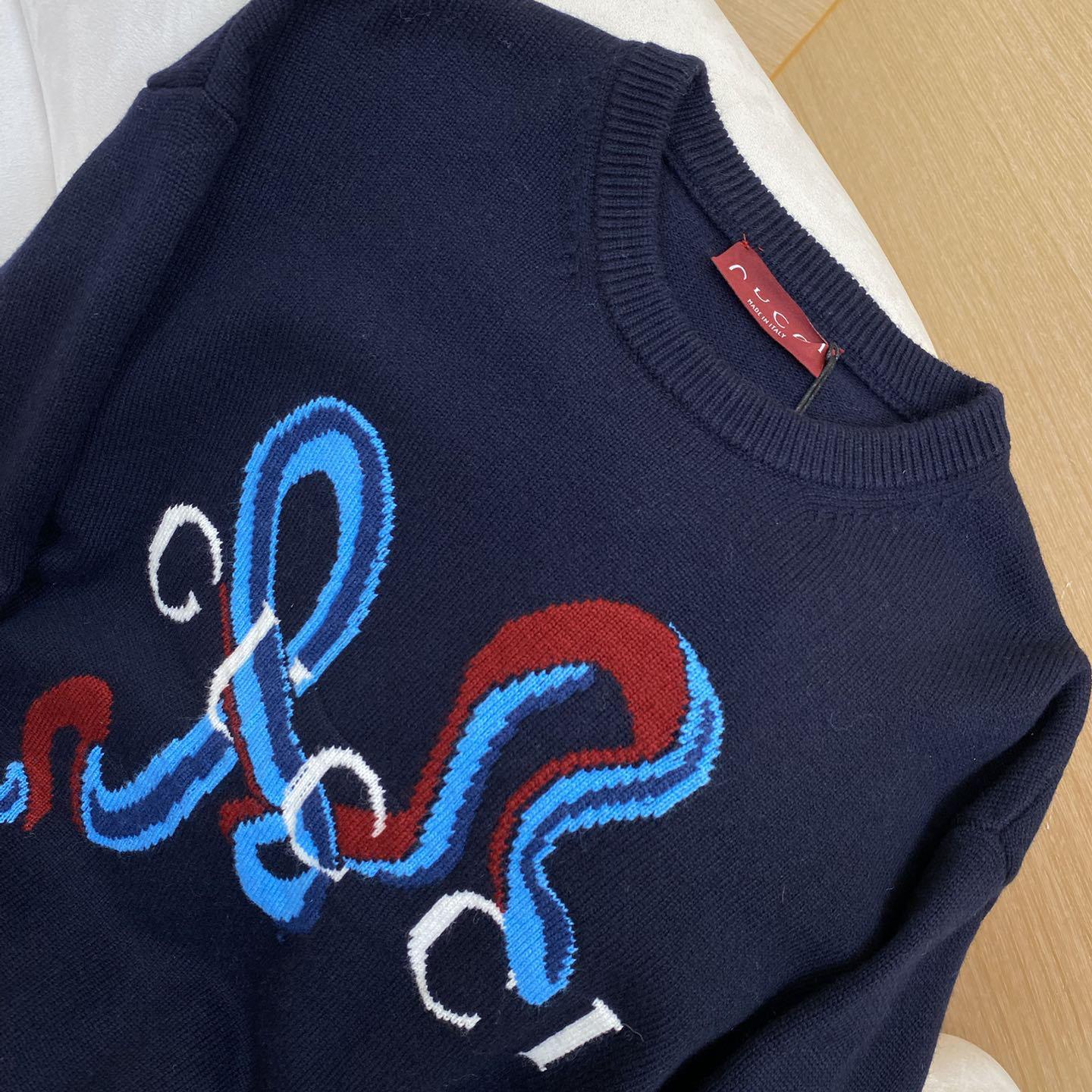 Gucci Wool Cashmere Sweater With Intarsia - DopestKickz