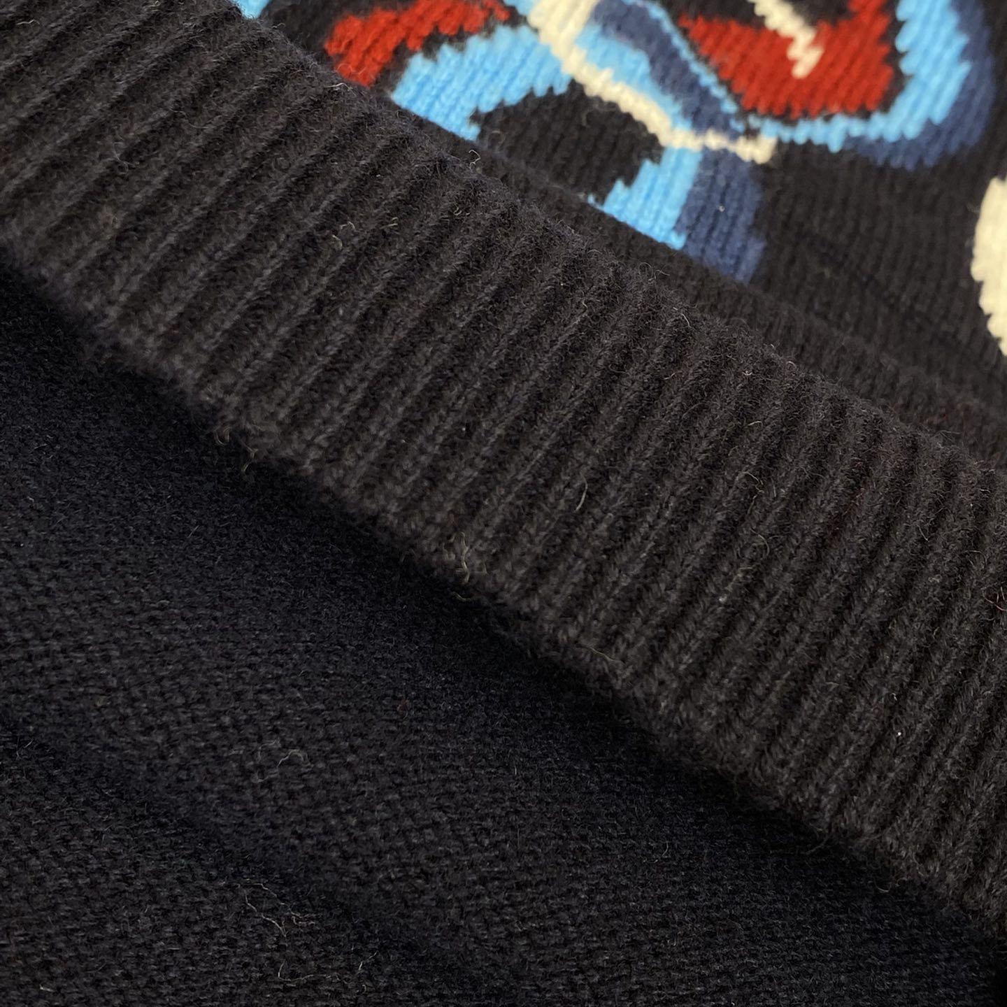 Gucci Wool Cashmere Sweater With Intarsia - DopestKickz