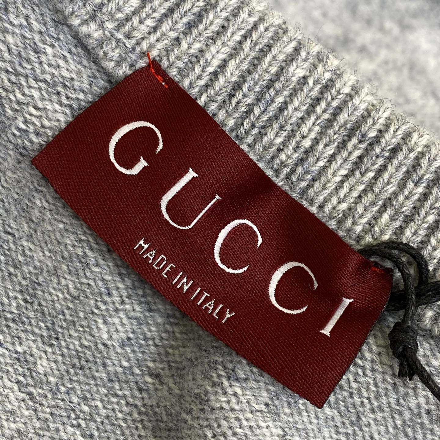 Gucci Wool Cashmere Sweater With Intarsia - DopestKickz