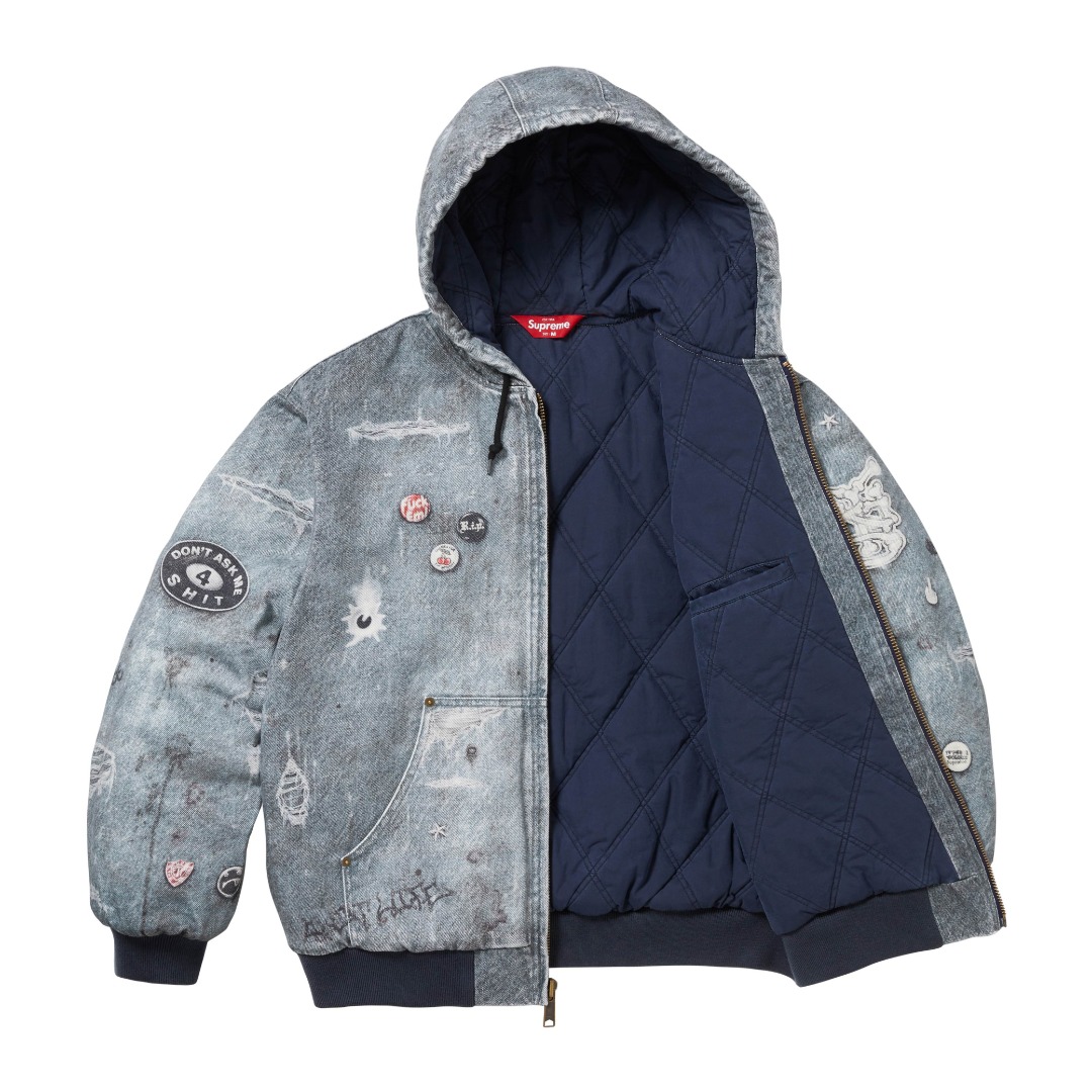 Supreme HJR Trompe L'oeil Hooded Work Jacket - DopestKickz