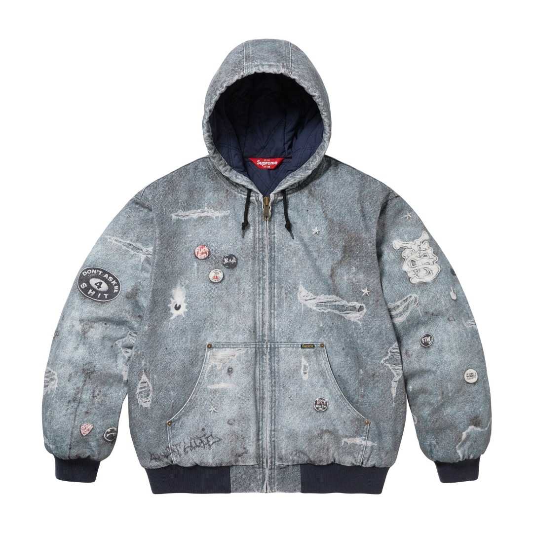 Supreme HJR Trompe L'oeil Hooded Work Jacket - DopestKickz