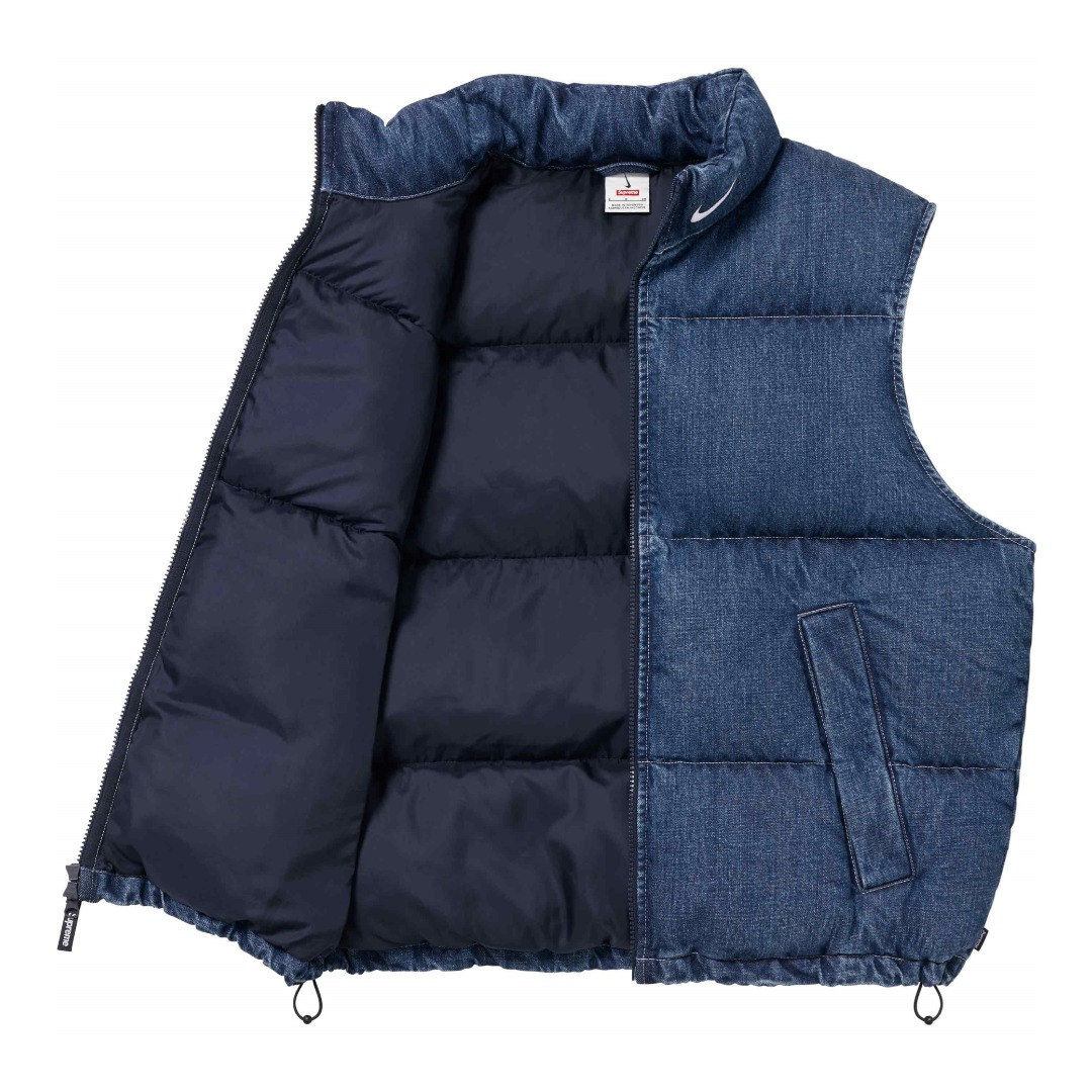 Supreme x Nike Denim Puffer Vest - DopestKickz