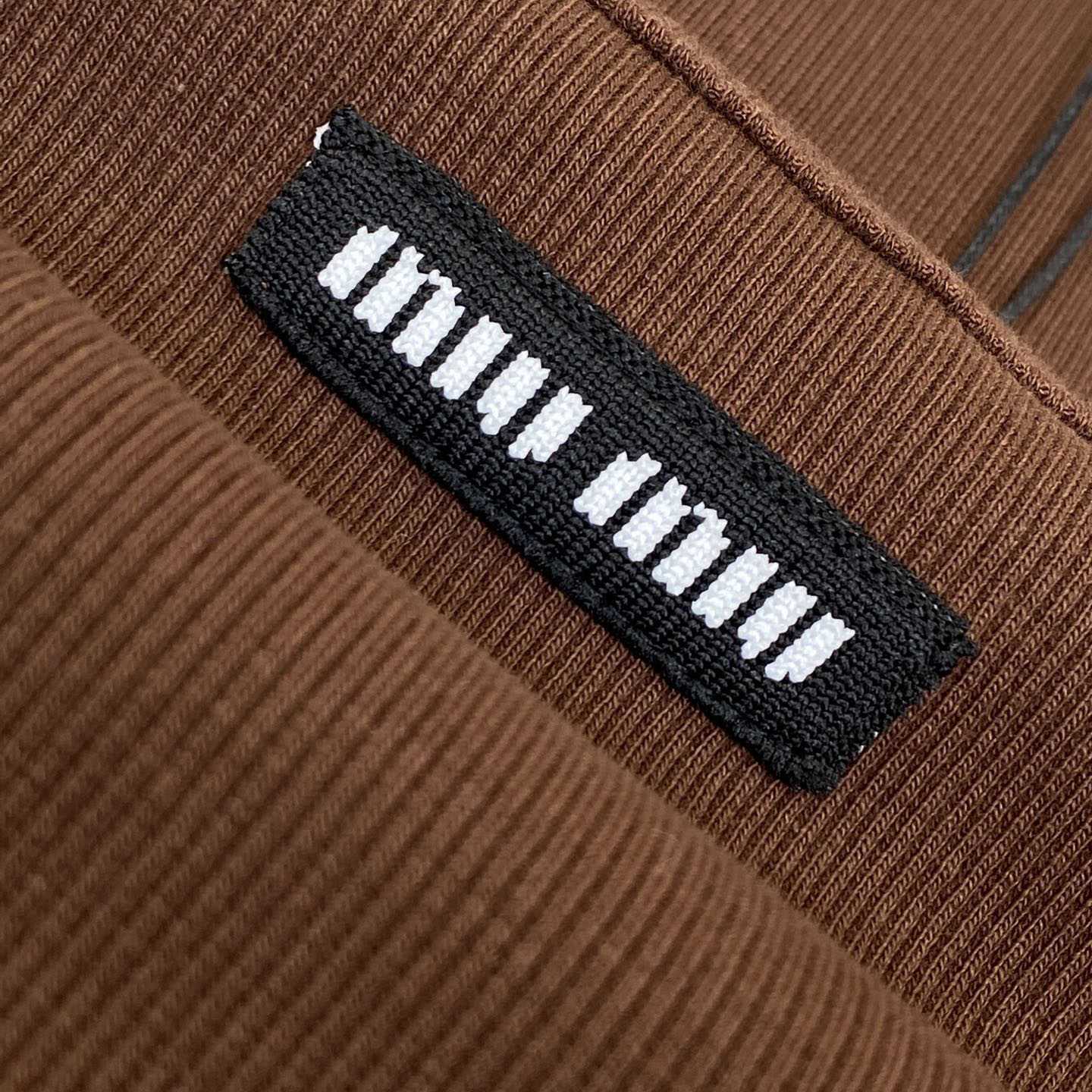 Miu Miu Brown Ribbed Knit Tank Top - DopestKickz