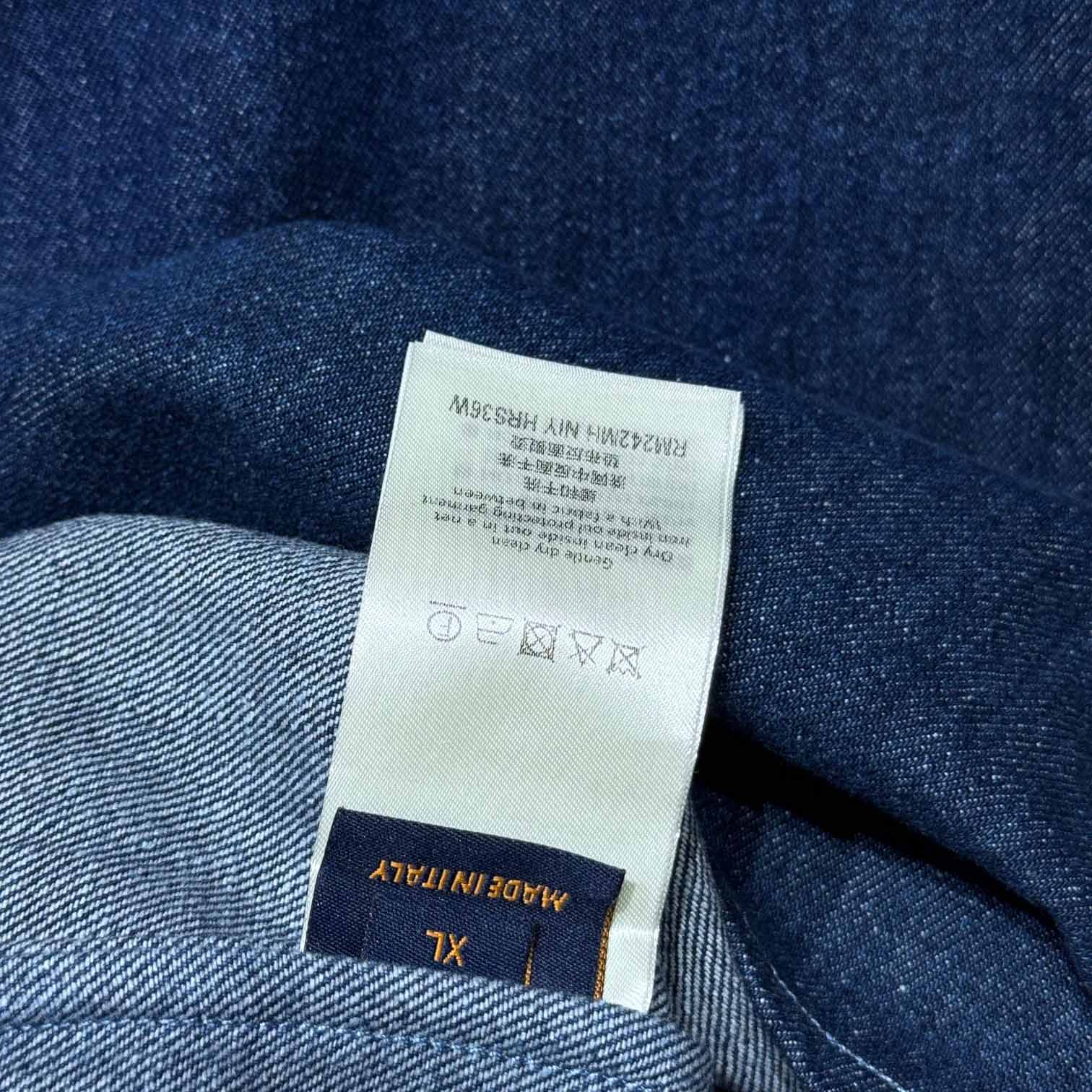 Louis Vuitton Printed Short-Sleeved Denim Shirt   1AFVQL - DopestKickz