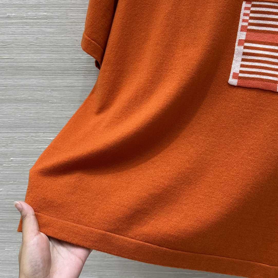 Hermes Short-sleeve Sweater With Pocket - DopestKickz