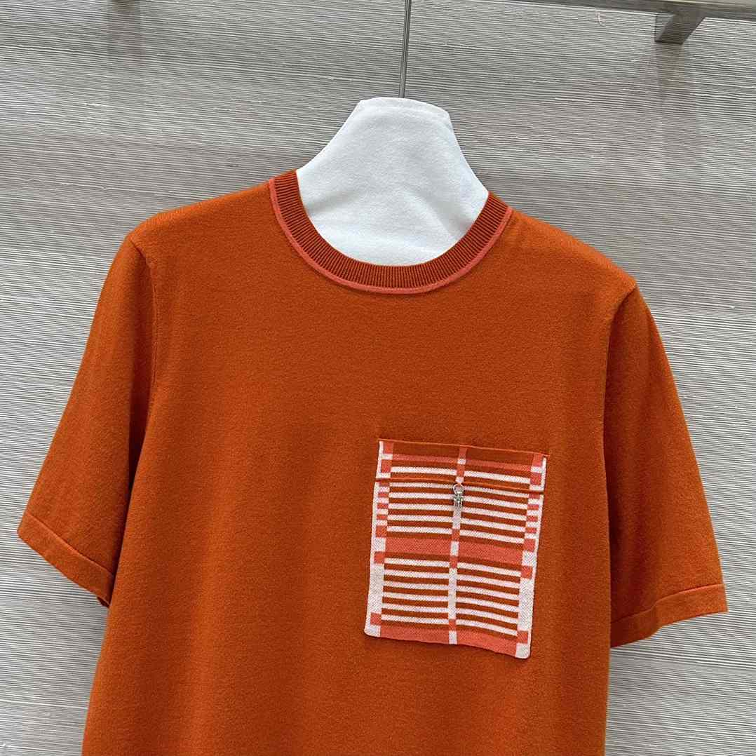 Hermes Short-sleeve Sweater With Pocket - DopestKickz