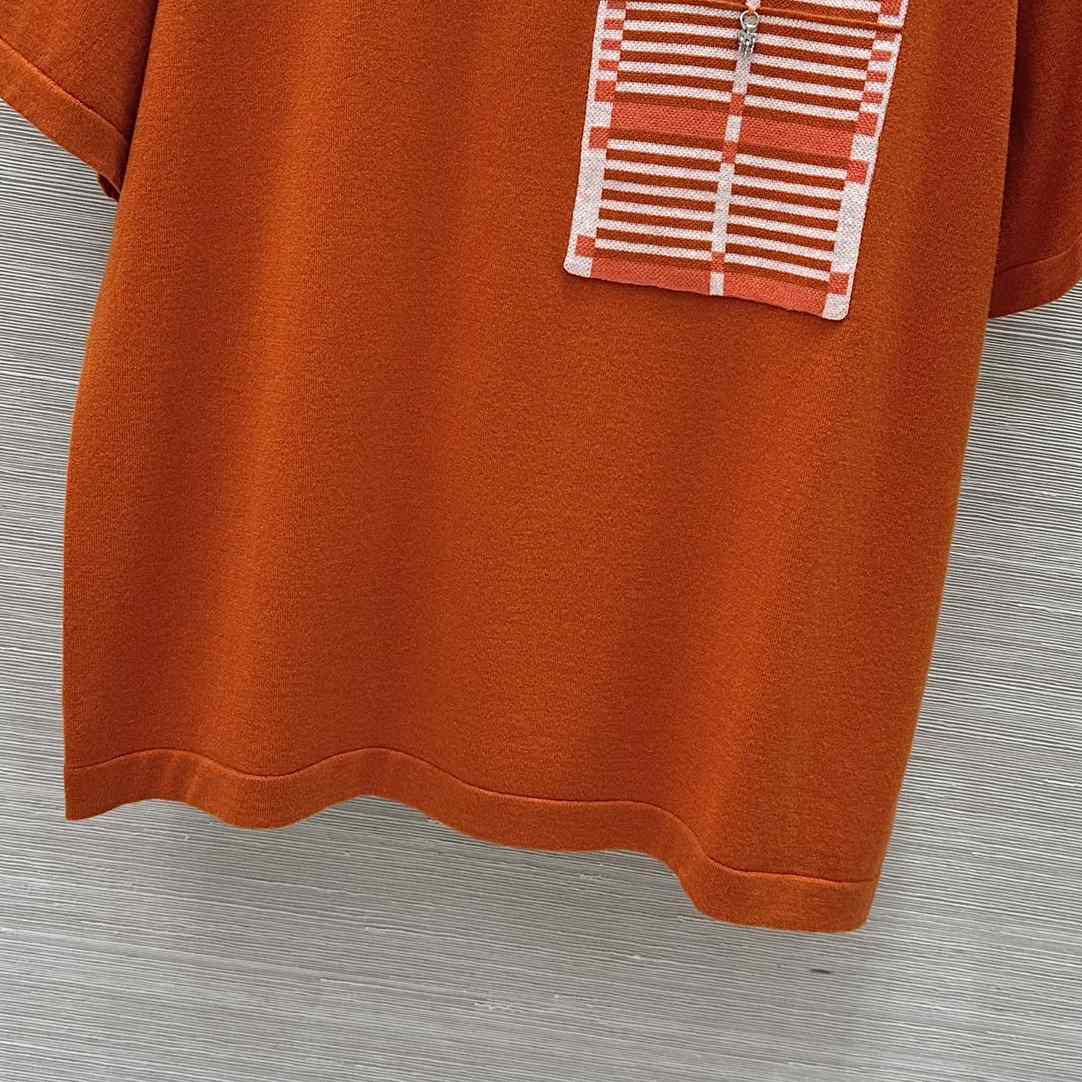 Hermes Short-sleeve Sweater With Pocket - DopestKickz