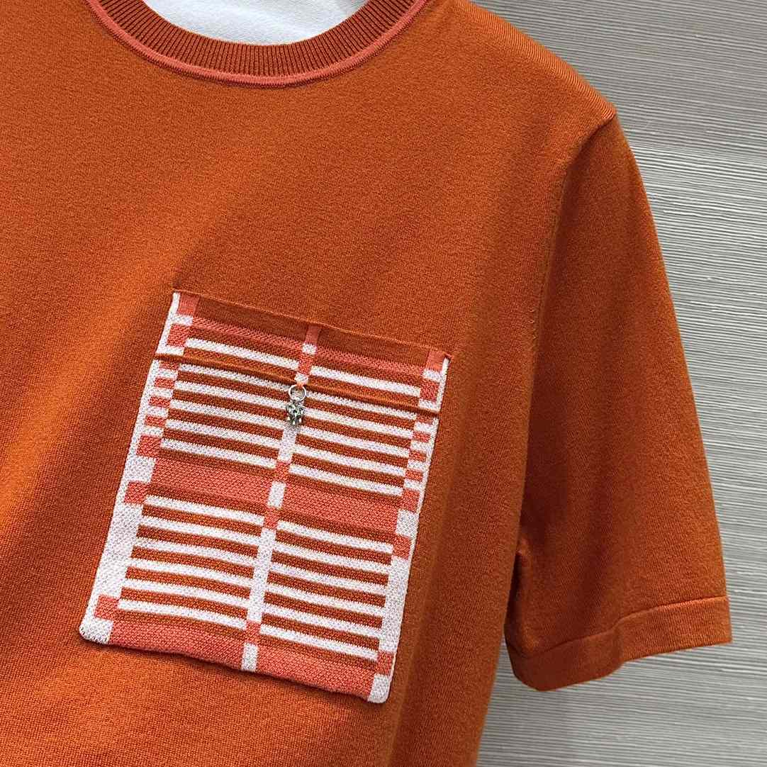 Hermes Short-sleeve Sweater With Pocket - DopestKickz