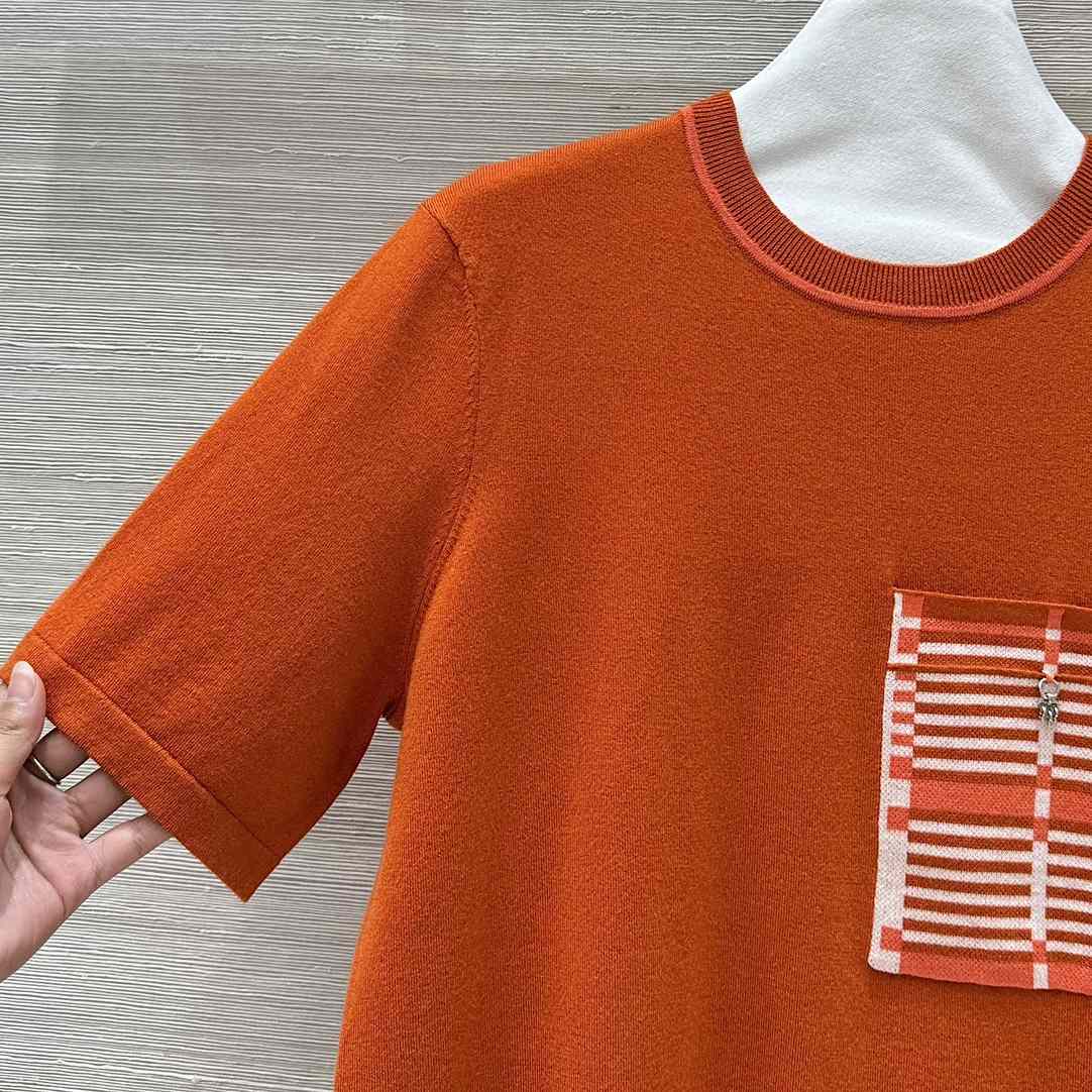 Hermes Short-sleeve Sweater With Pocket - DopestKickz