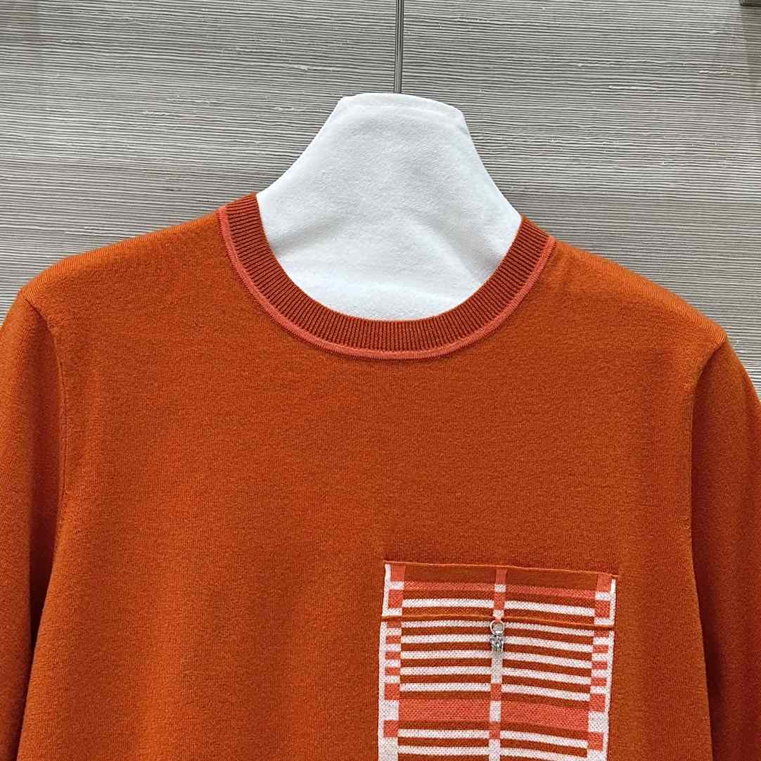 Hermes Short-sleeve Sweater With Pocket - DopestKickz