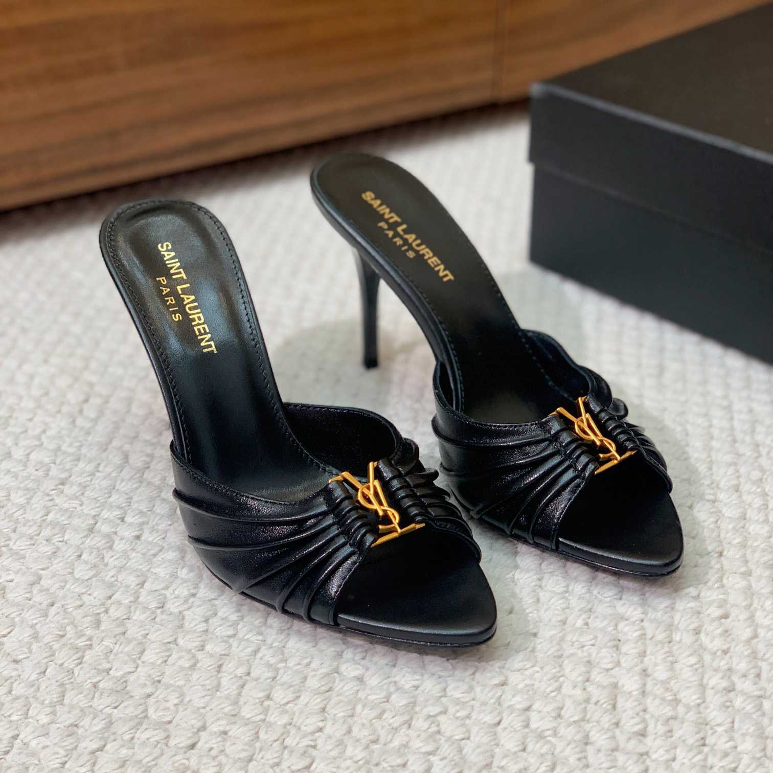 Saint Laurent Babylone Mules In Smooth Leather  - DopestKickz