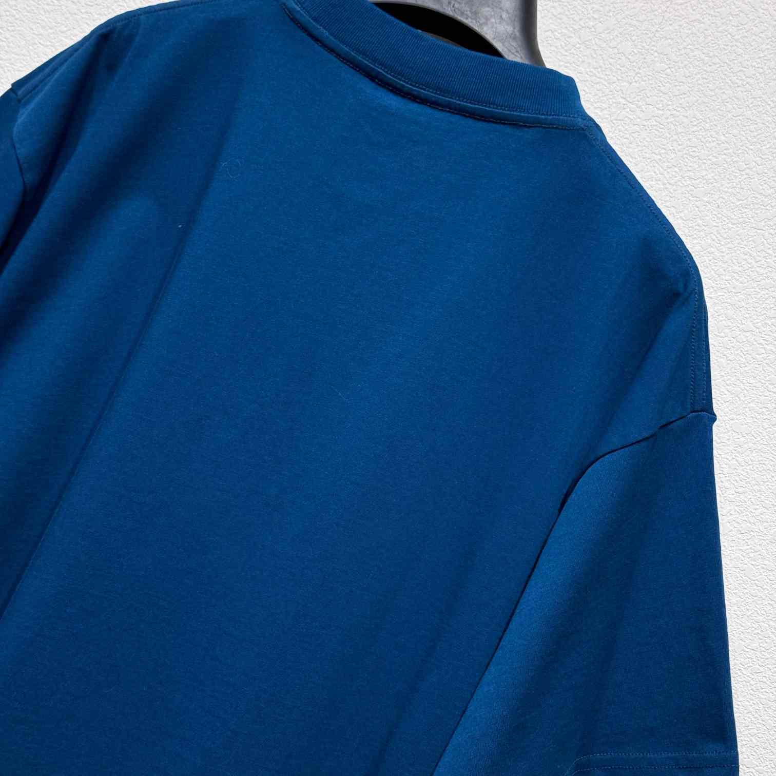 Balenciaga PP Krit Oversized T-Shirt In Dark Blue Dry Jersey - DopestKickz