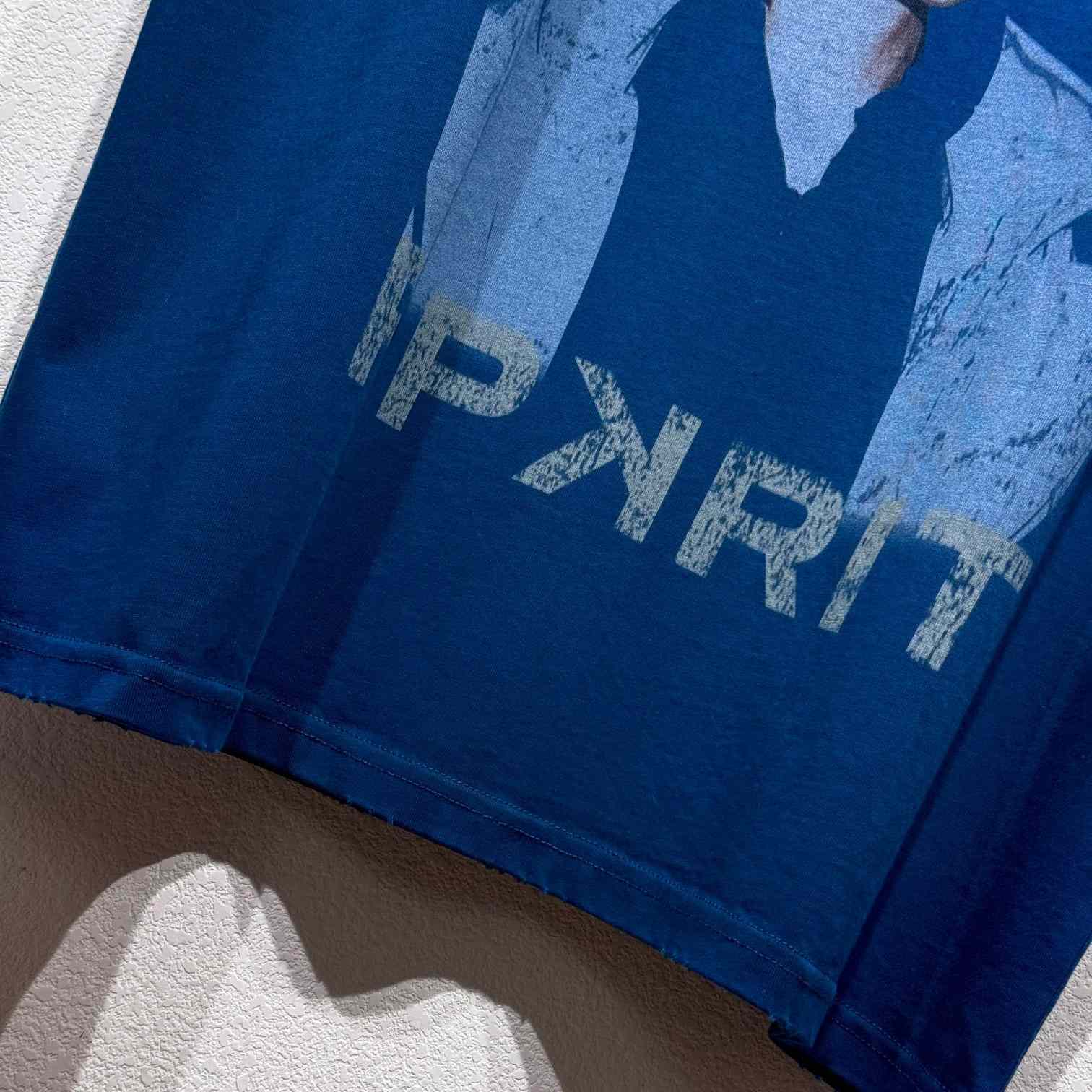 Balenciaga PP Krit Oversized T-Shirt In Dark Blue Dry Jersey - DopestKickz