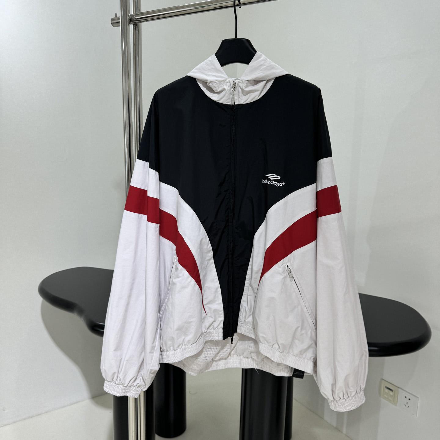 Balenciaga 3B Sports Icon Pull-Over Tracksuit Jacket - DopestKickz