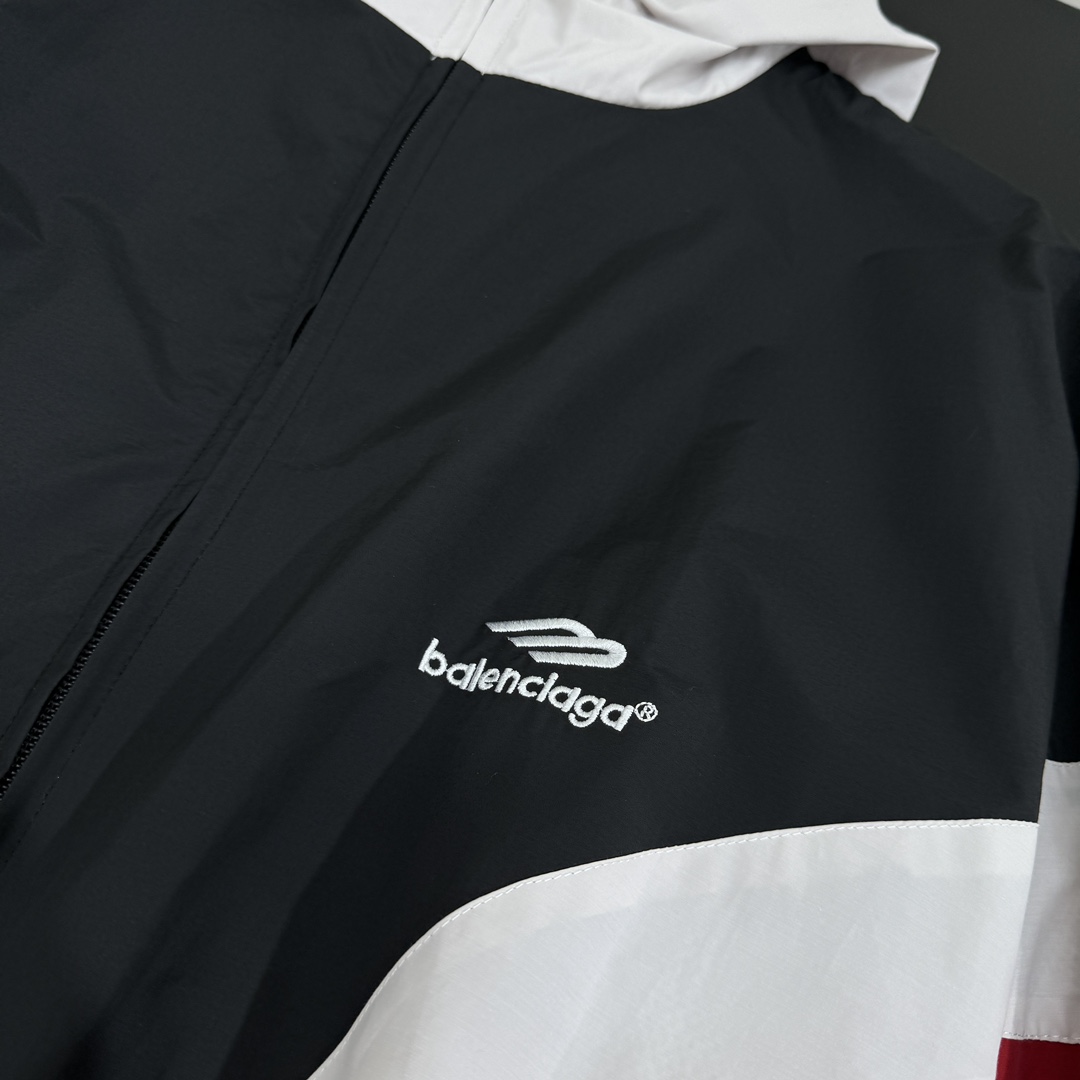 Balenciaga 3B Sports Icon Pull-Over Tracksuit Jacket - DopestKickz