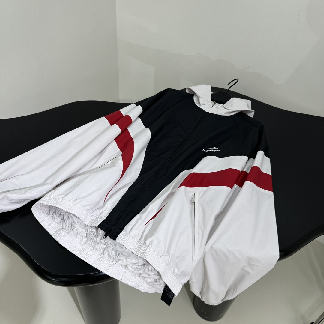 Balenciaga 3B Sports Icon Pull-Over Tracksuit Jacket - DopestKickz