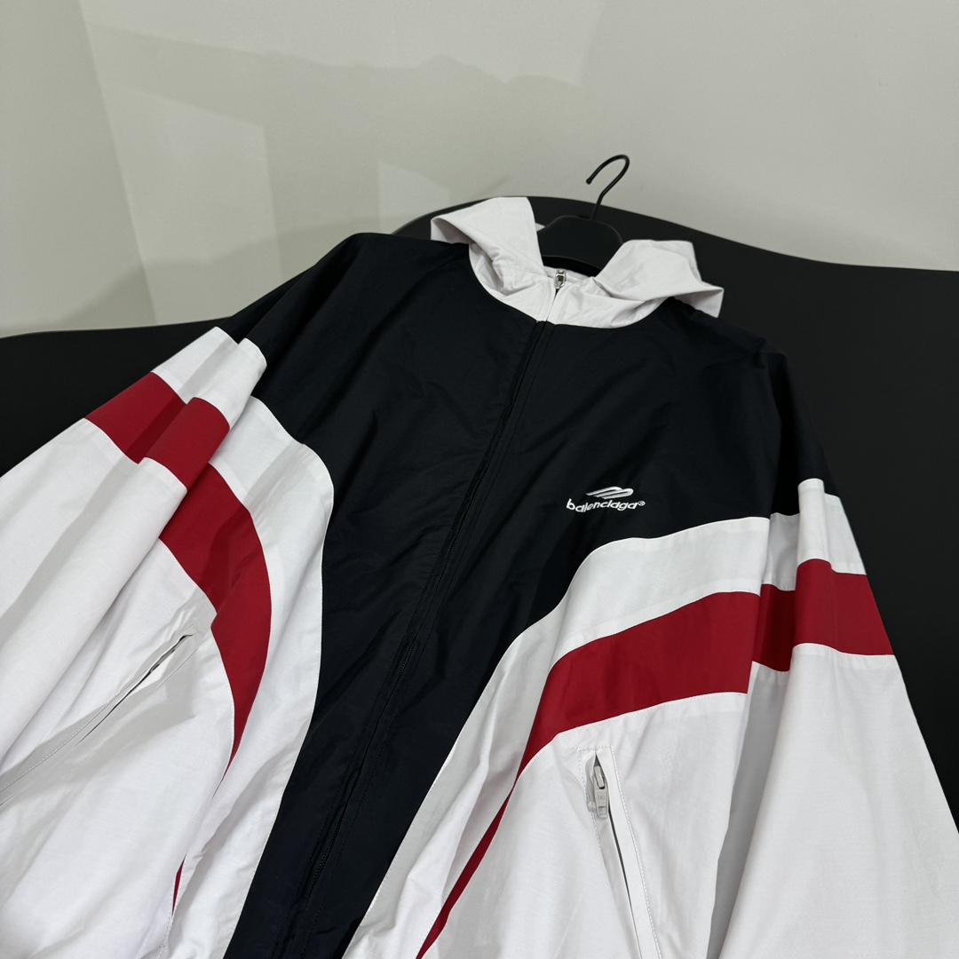 Balenciaga 3B Sports Icon Pull-Over Tracksuit Jacket - DopestKickz