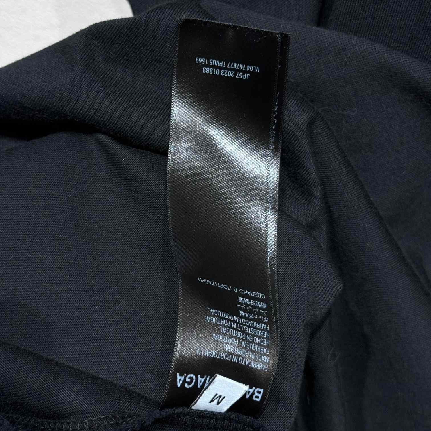 Balenciaga Michelle Boxy T-Shirt In faded Washed Black Dry Jersey - DopestKickz