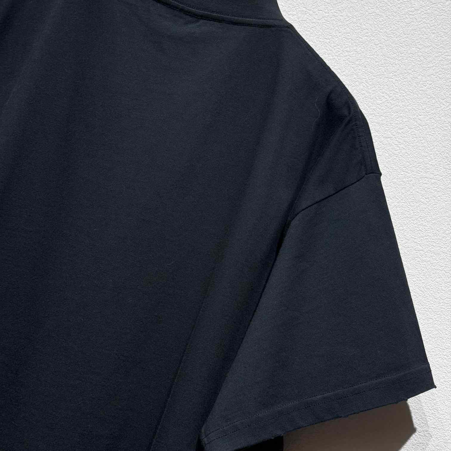Balenciaga Michelle Boxy T-Shirt In faded Washed Black Dry Jersey - DopestKickz