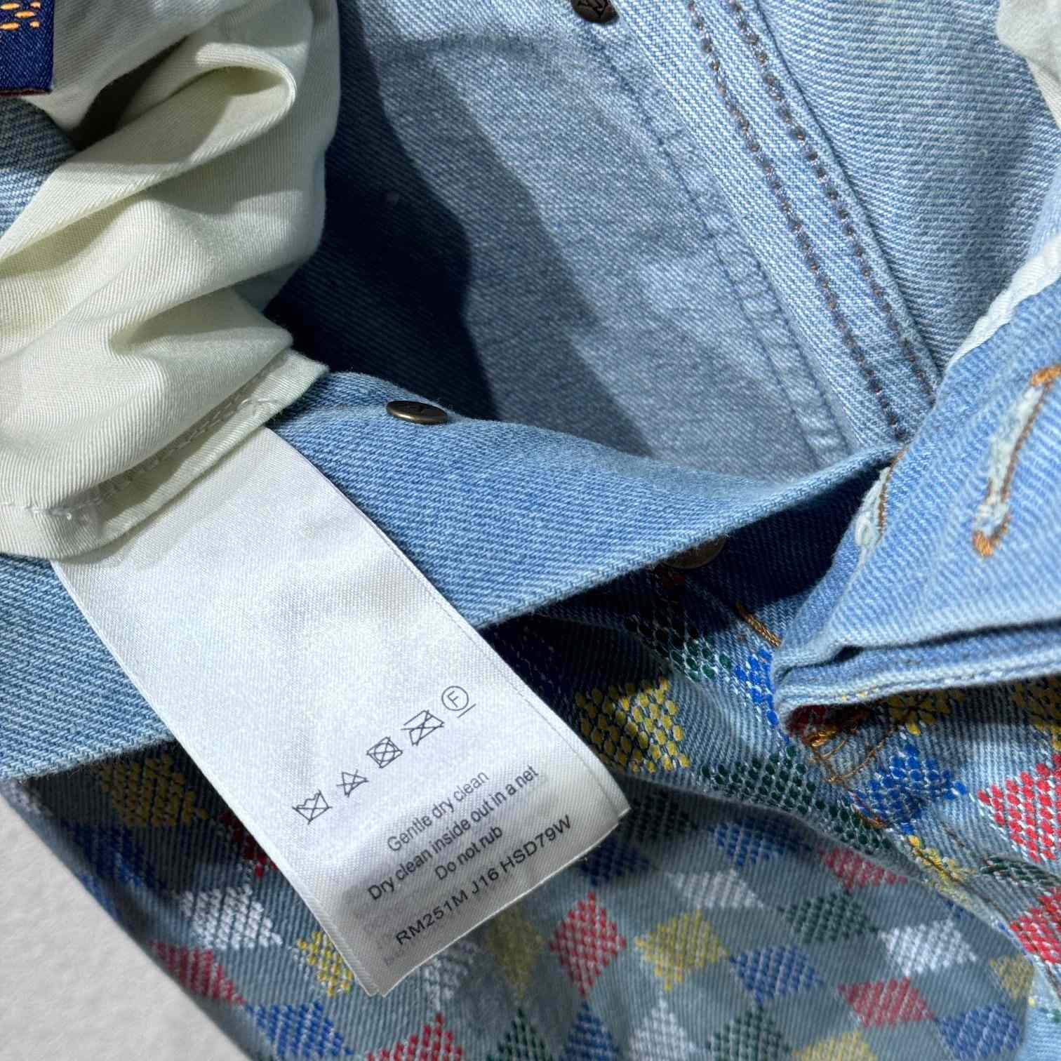 Louis Vuitton Damier Denim Wide-Leg Pants  1AHBMK - DopestKickz