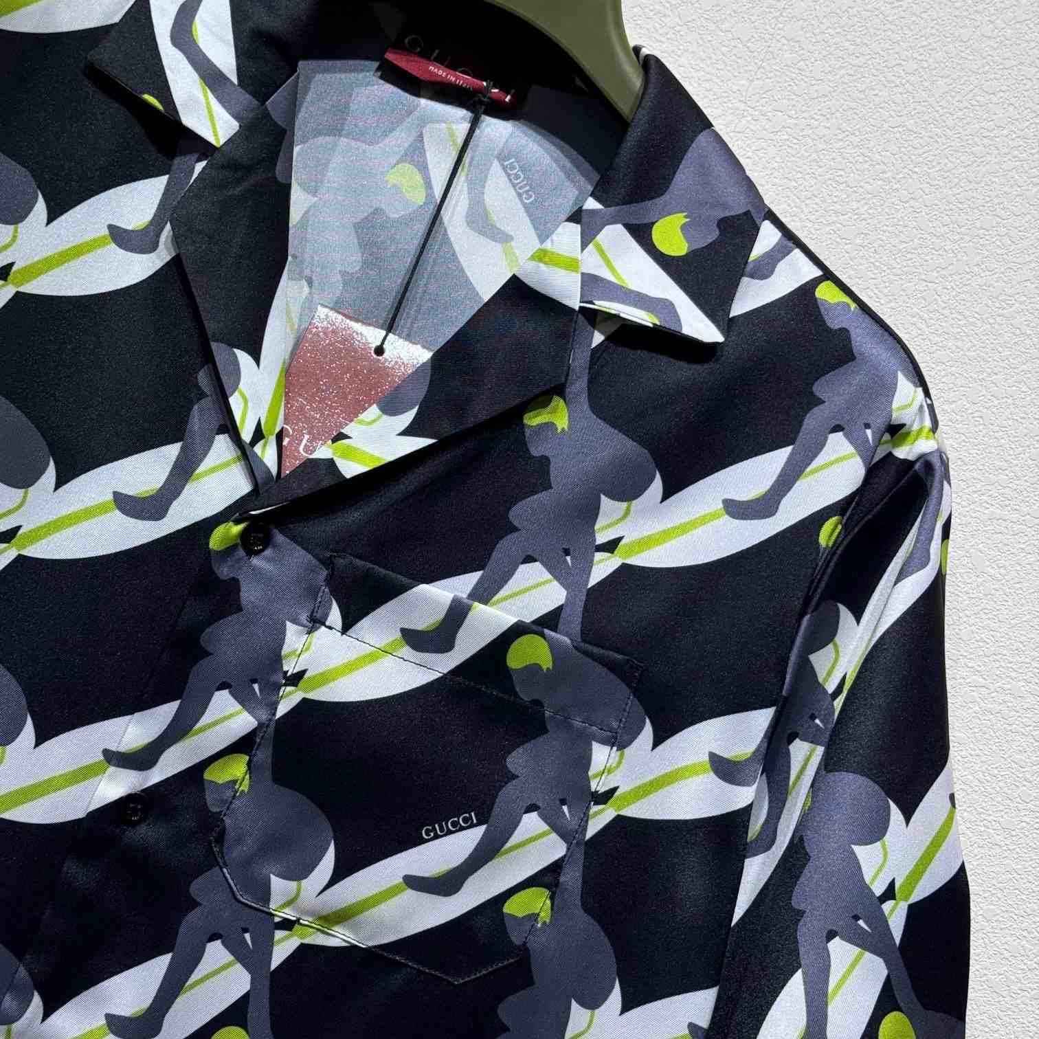 Gucci Printed Silk Bowling Shirt - DopestKickz