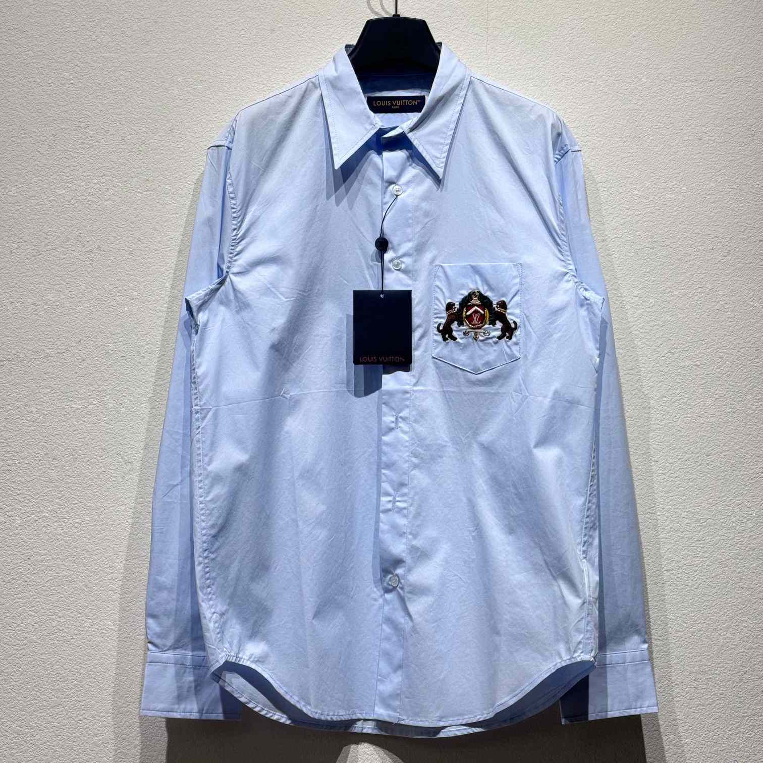 Louis Vuitton Embroidered Long-Sleeved Cotton Shirt   1AGJNG - DopestKickz
