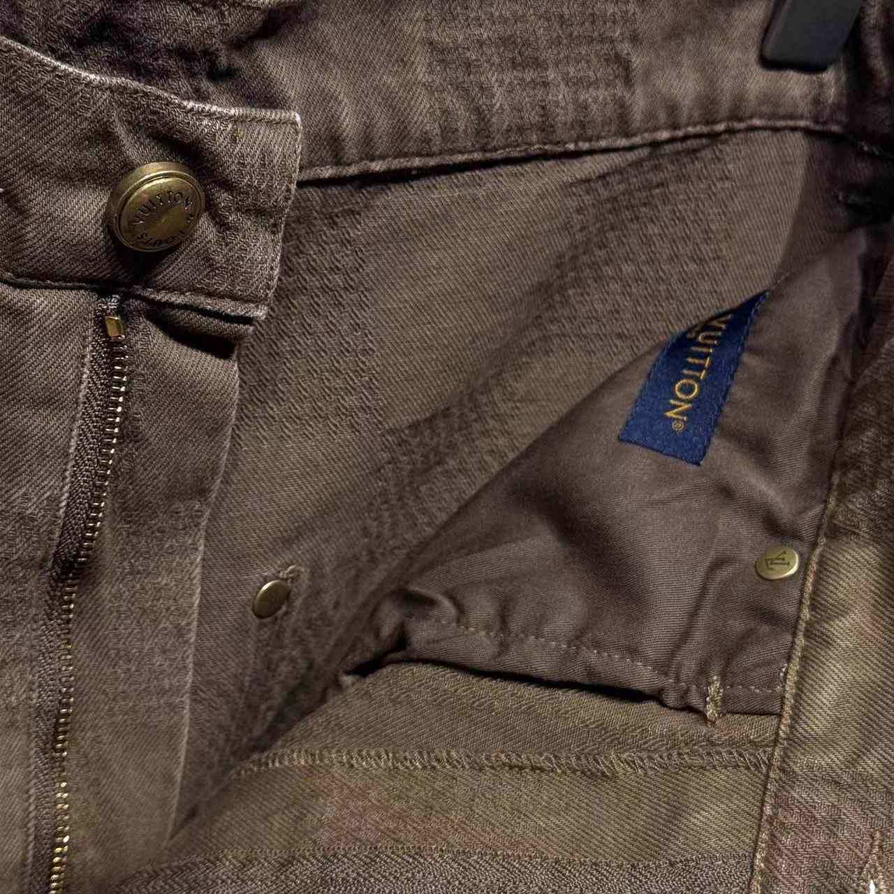 Louis Vuitton Damier Denim Shorts   - DopestKickz
