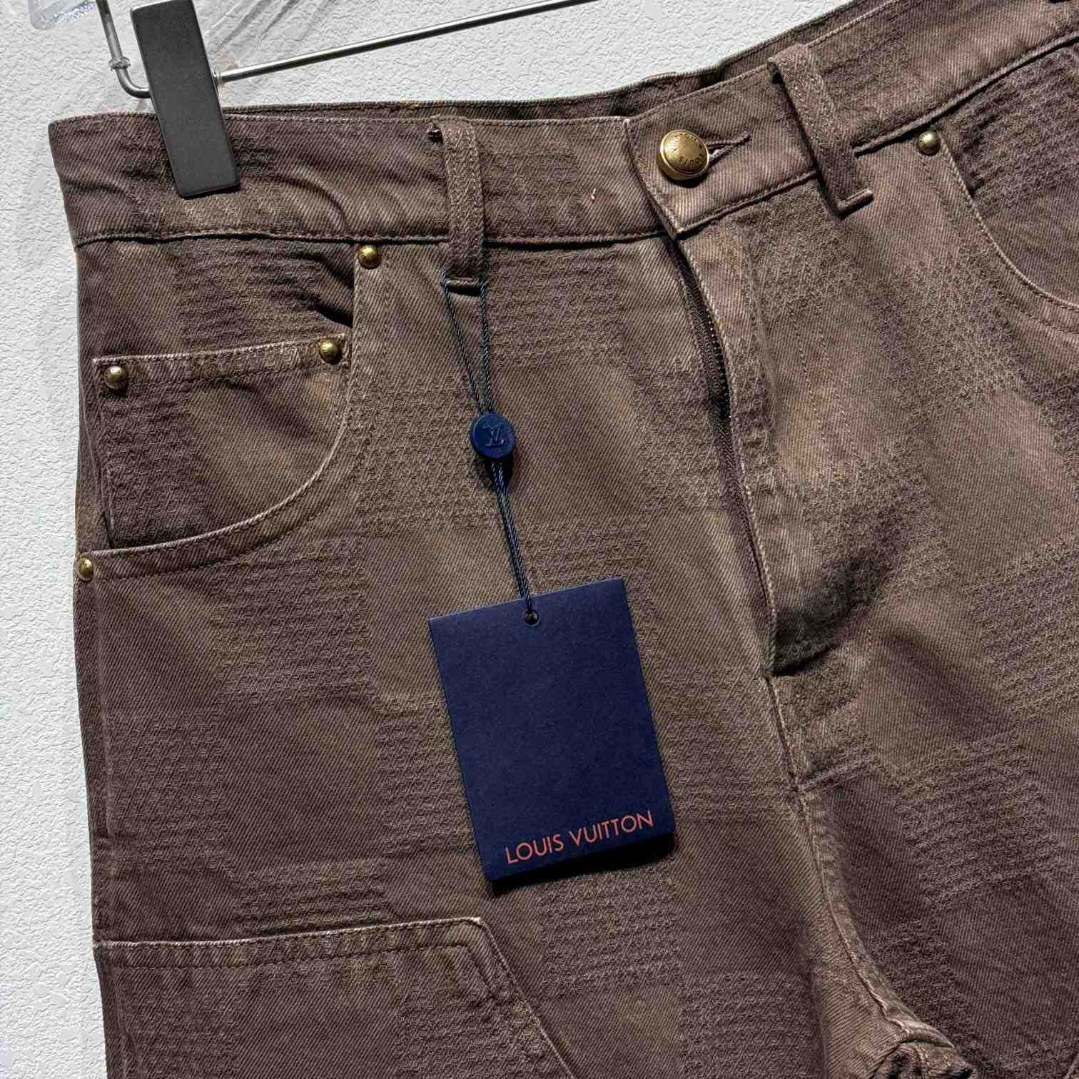 Louis Vuitton Damier Denim Shorts   - DopestKickz
