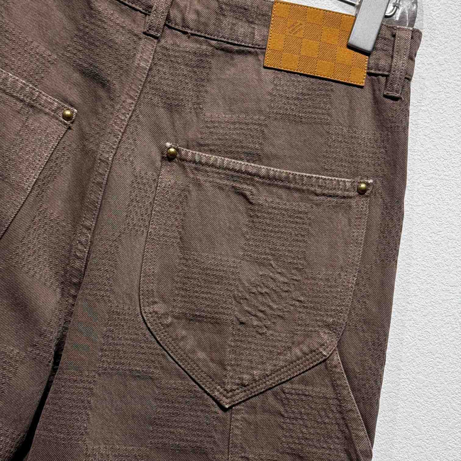 Louis Vuitton Damier Denim Shorts   - DopestKickz