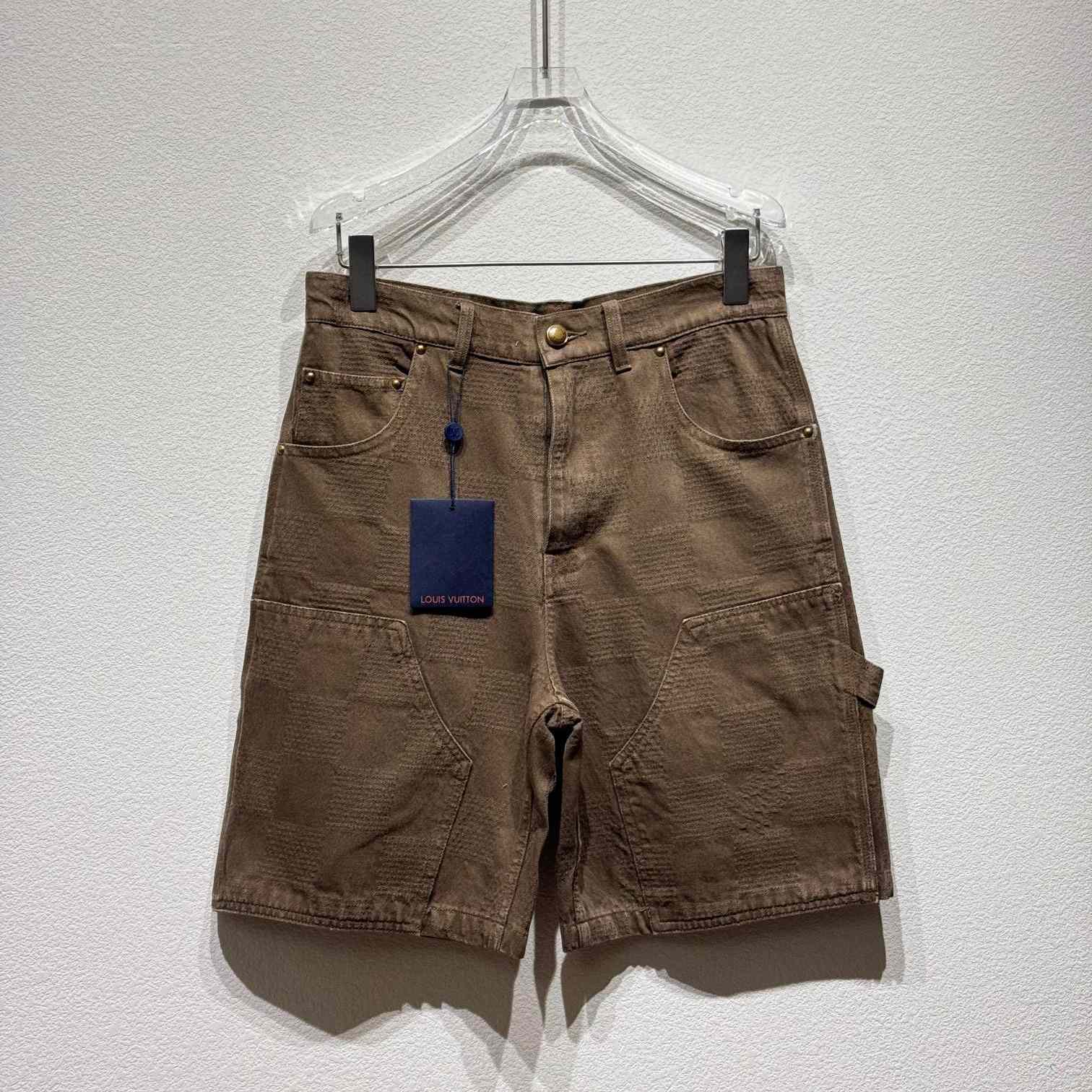 Louis Vuitton Damier Denim Shorts   - DopestKickz