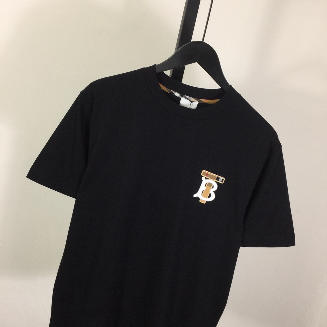 Burberry Embroidered TB Lettering Cotton T-shirt - DopestKickz