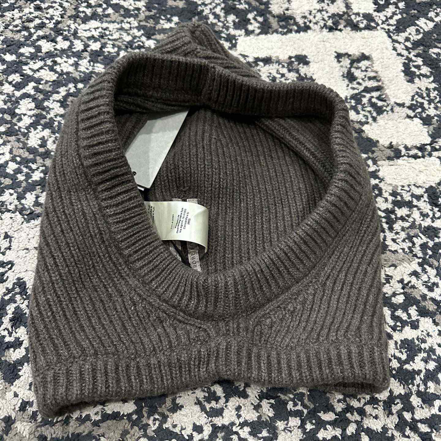 Rick Owens Balaclava Cashmere Knit Hood Hat - DopestKickz