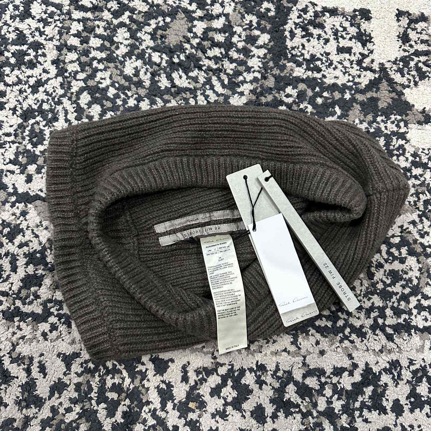 Rick Owens Balaclava Cashmere Knit Hood Hat - DopestKickz