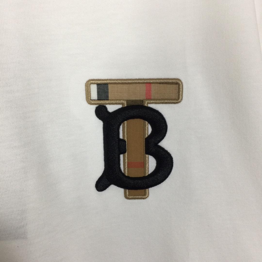 Burberry Embroidered TB Lettering Cotton T-shirt - DopestKickz