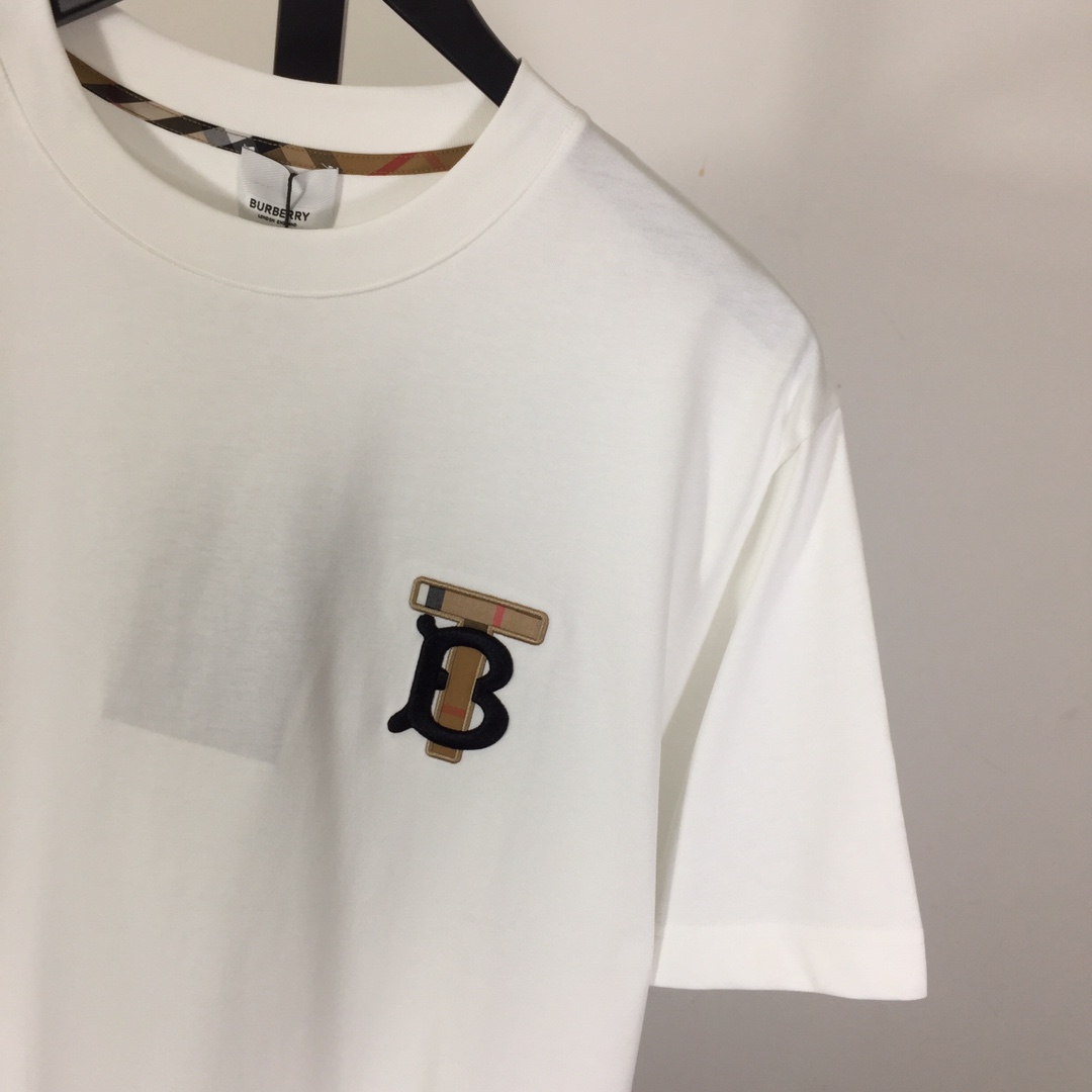 Burberry Embroidered TB Lettering Cotton T-shirt - DopestKickz