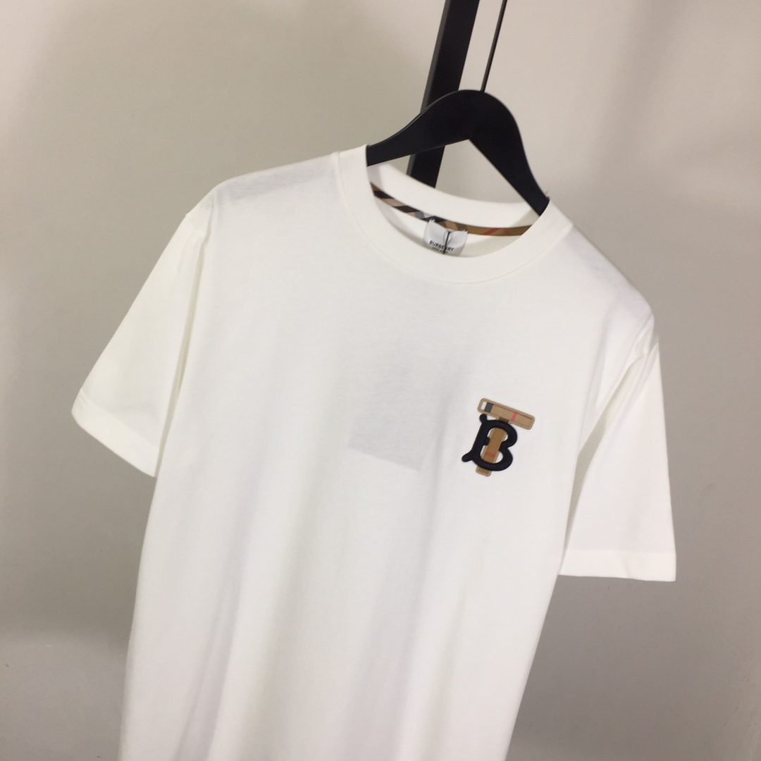 Burberry Embroidered TB Lettering Cotton T-shirt - DopestKickz