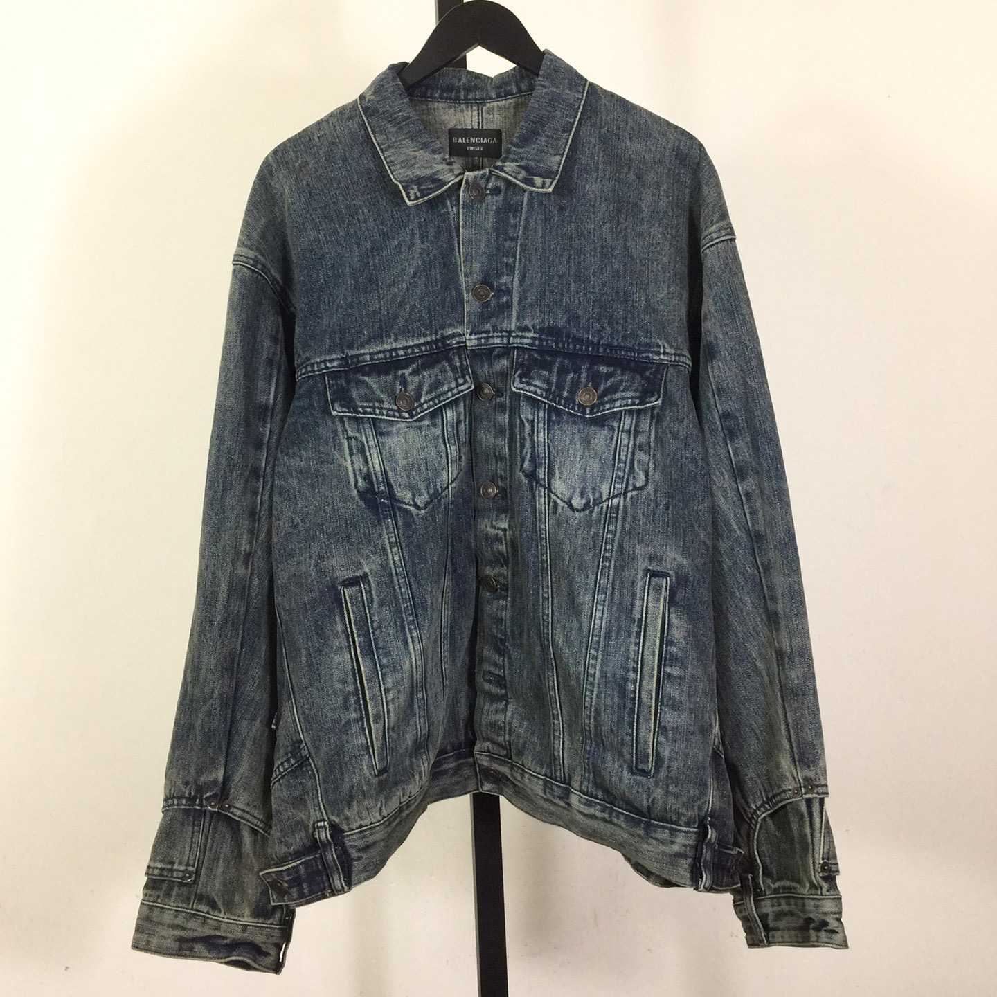 Balenciaga Oversized Jacket In Washed Denim - DopestKickz