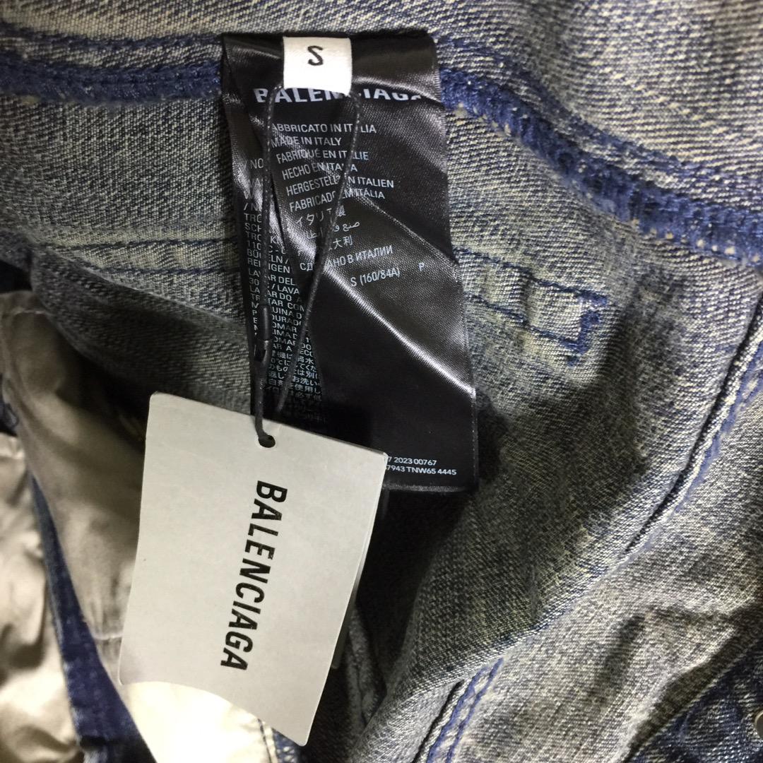 Balenciaga Oversized Jacket In Washed Denim - DopestKickz
