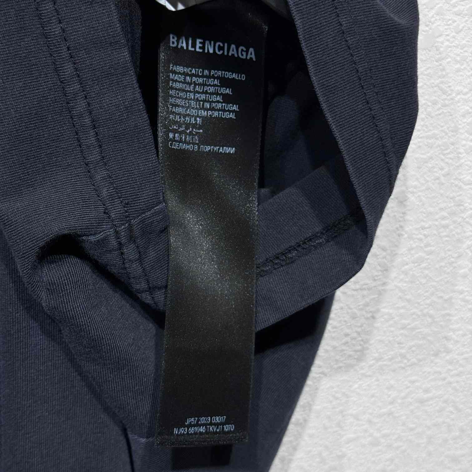Balenciaga Getaria T-Shirt Oversize Fit In Washed Black Tubular Jersey - DopestKickz