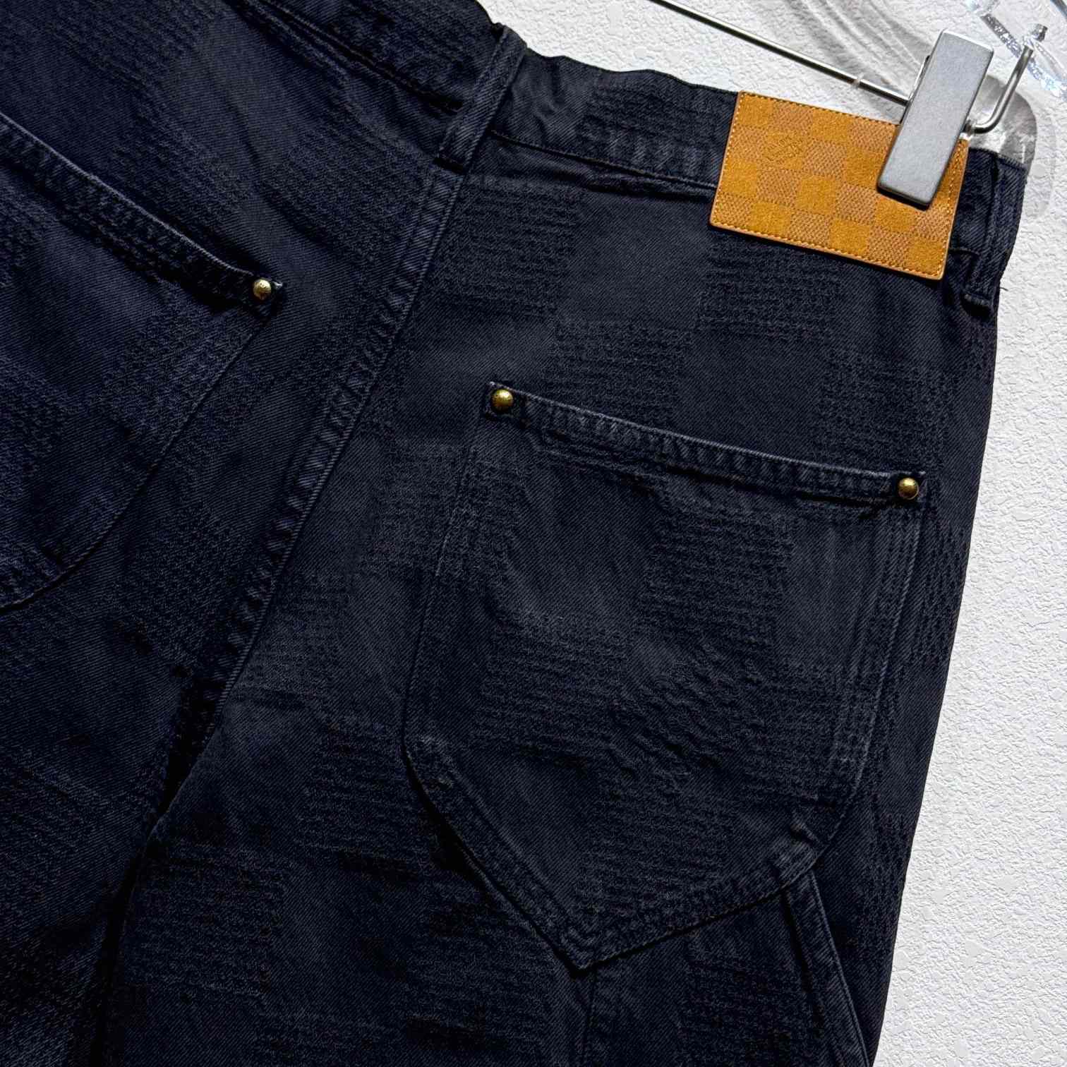 Louis Vuitton Damier Denim Shorts   - DopestKickz