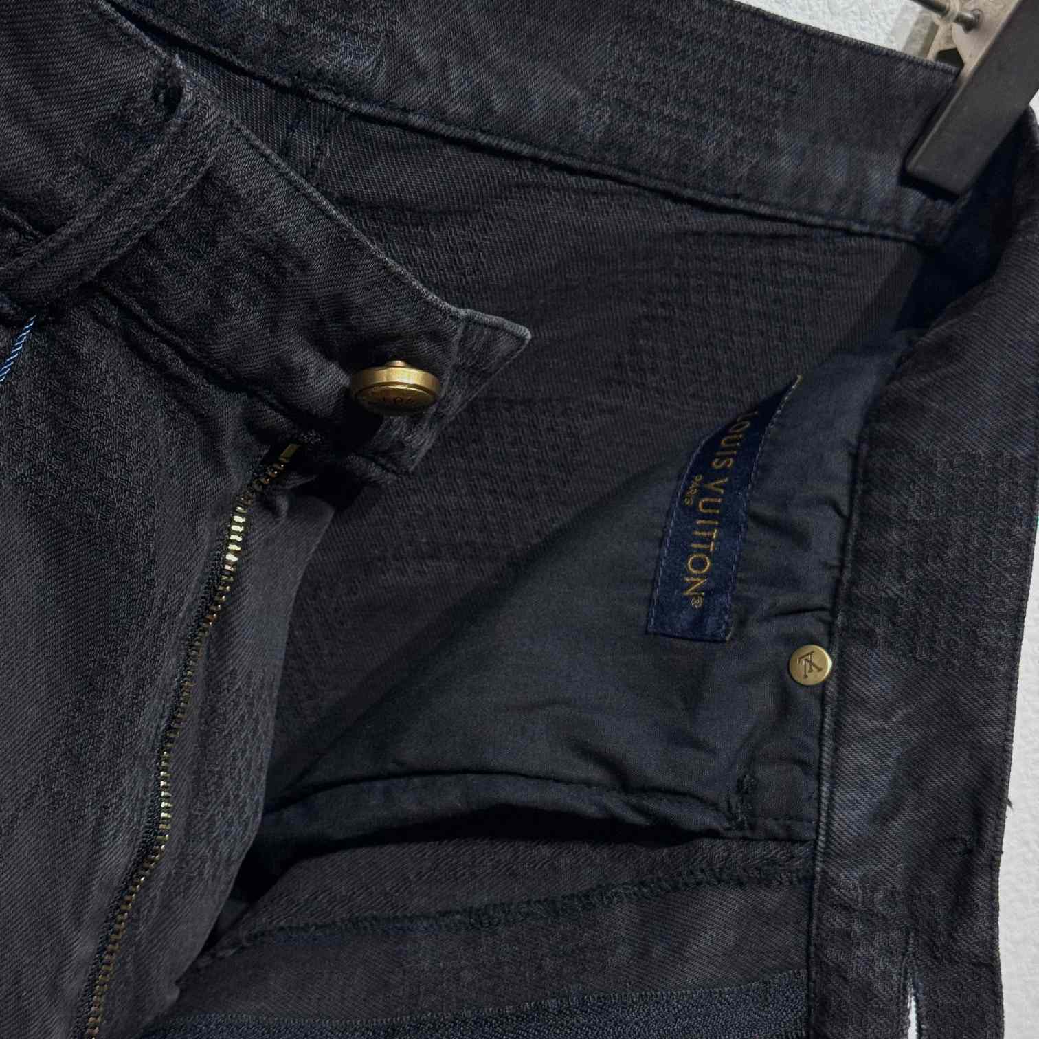 Louis Vuitton Damier Denim Shorts   - DopestKickz