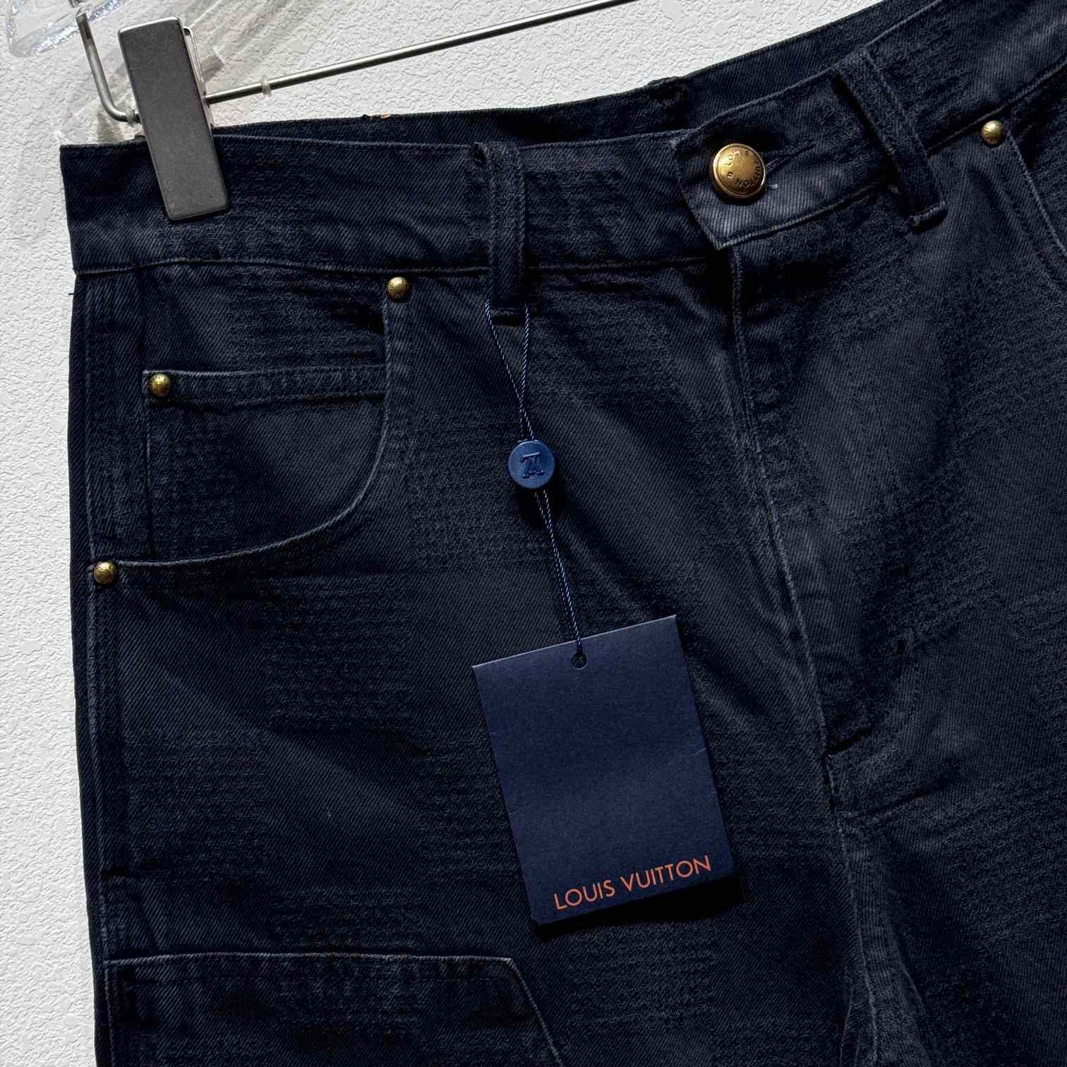 Louis Vuitton Damier Denim Shorts   - DopestKickz