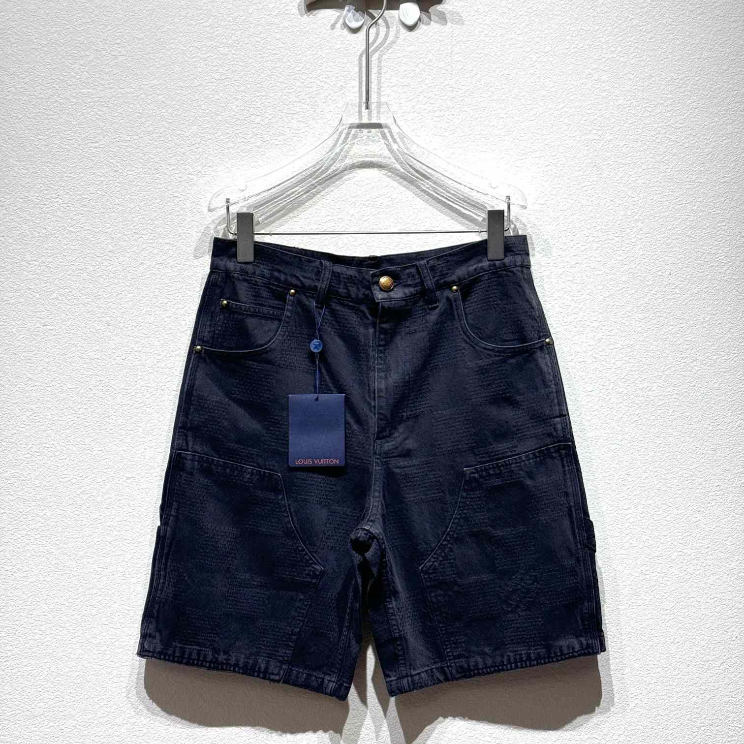 Louis Vuitton Damier Denim Shorts   - DopestKickz