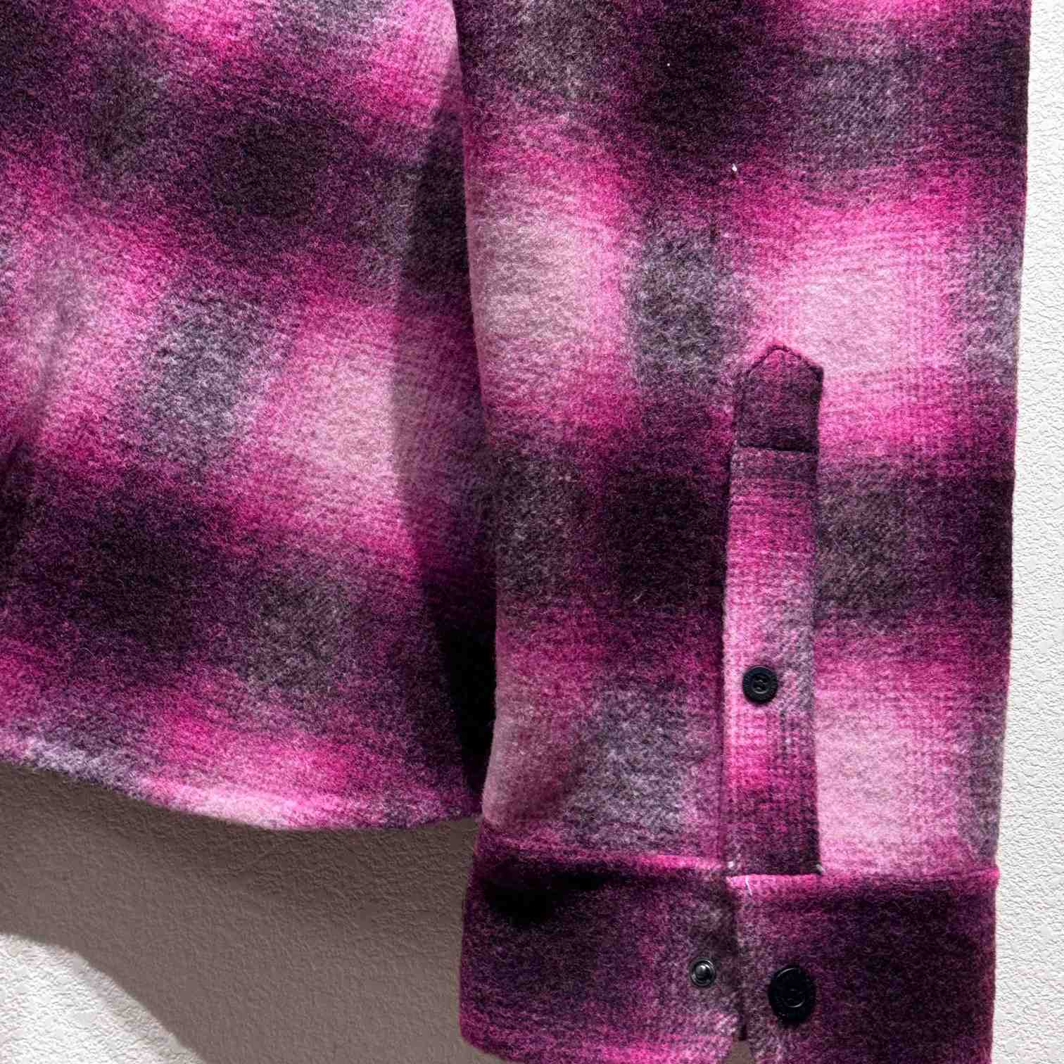 Balenciaga Padded Shirt In Pink And Black Check Flannel - DopestKickz